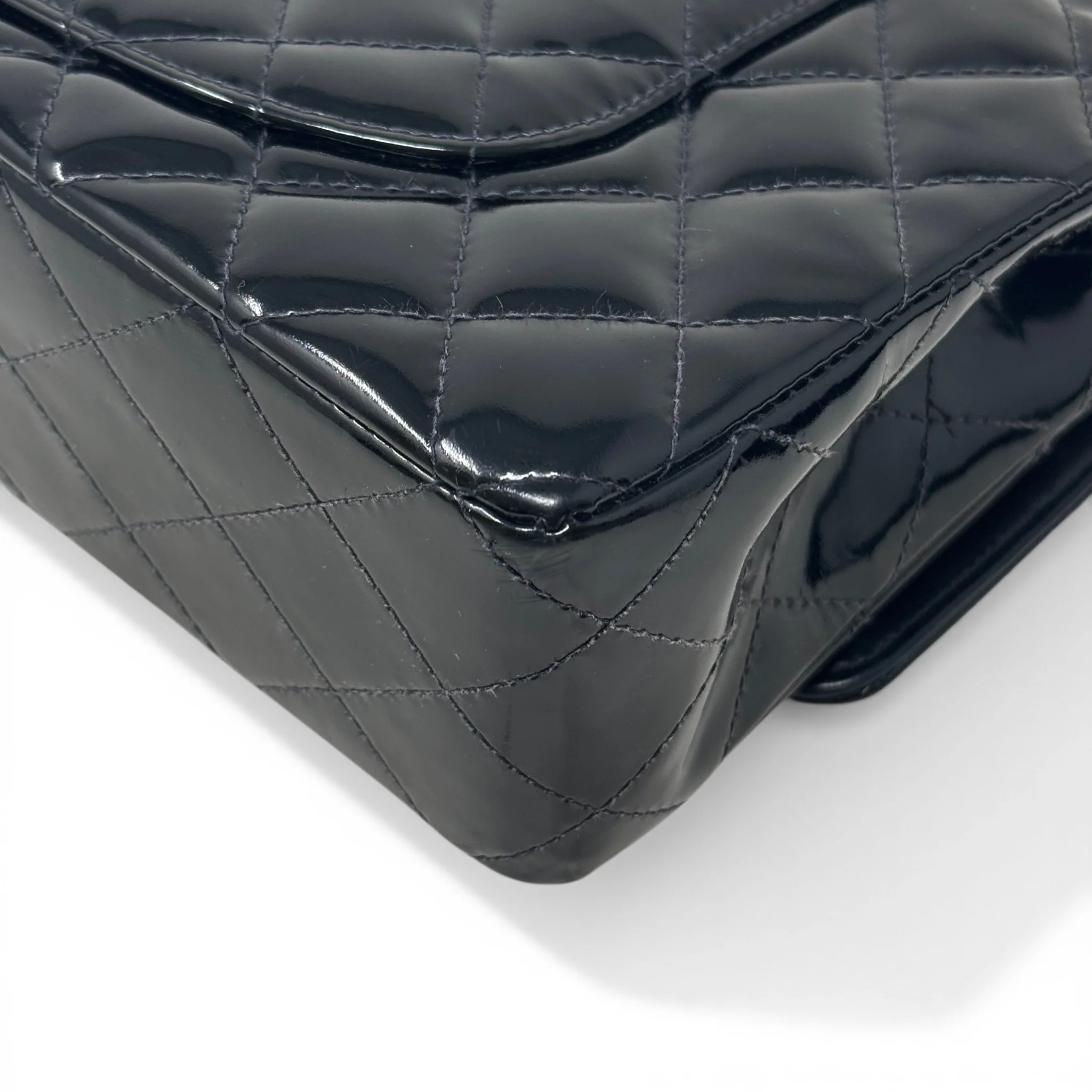 Chanel Black Patent Medium Classic Flap - Image 8
