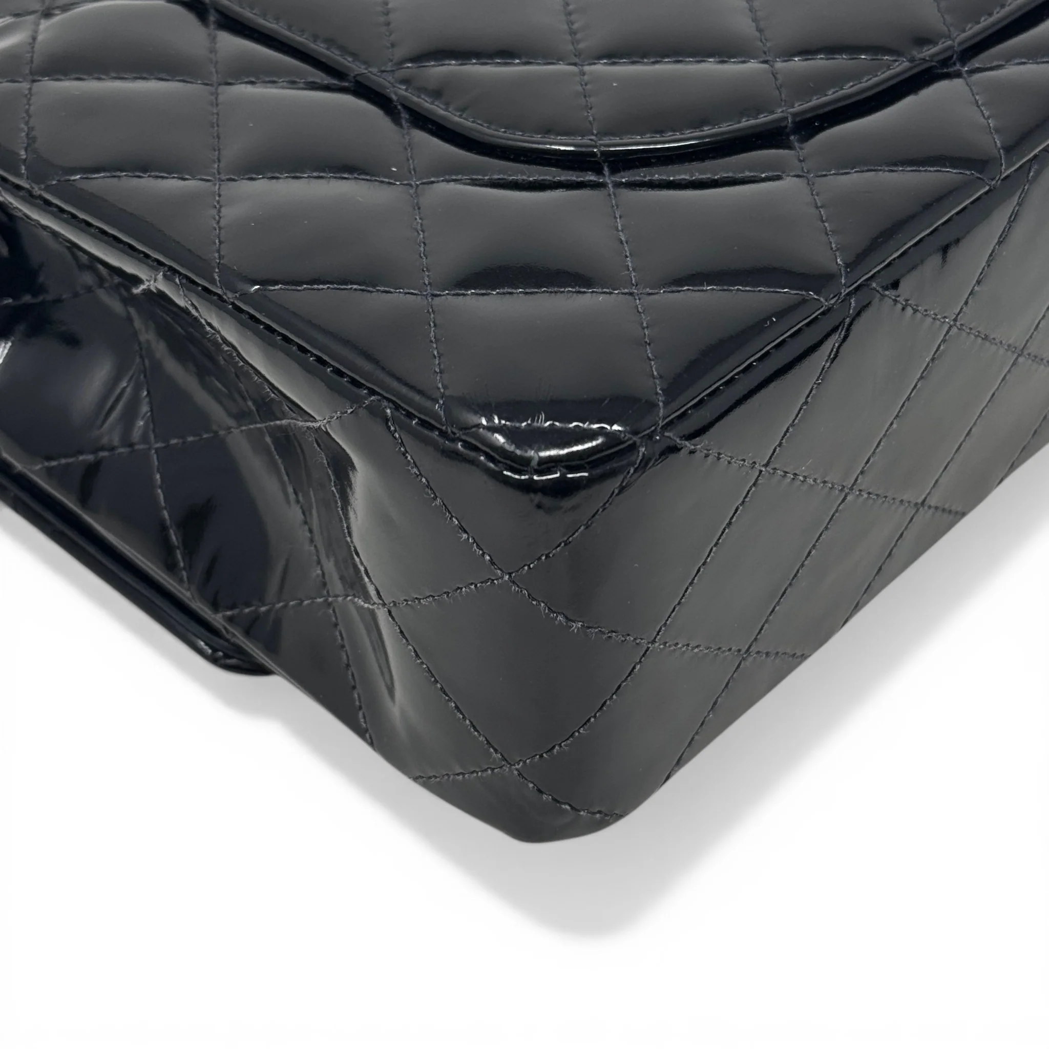Chanel Black Patent Medium Classic Flap - Image 9