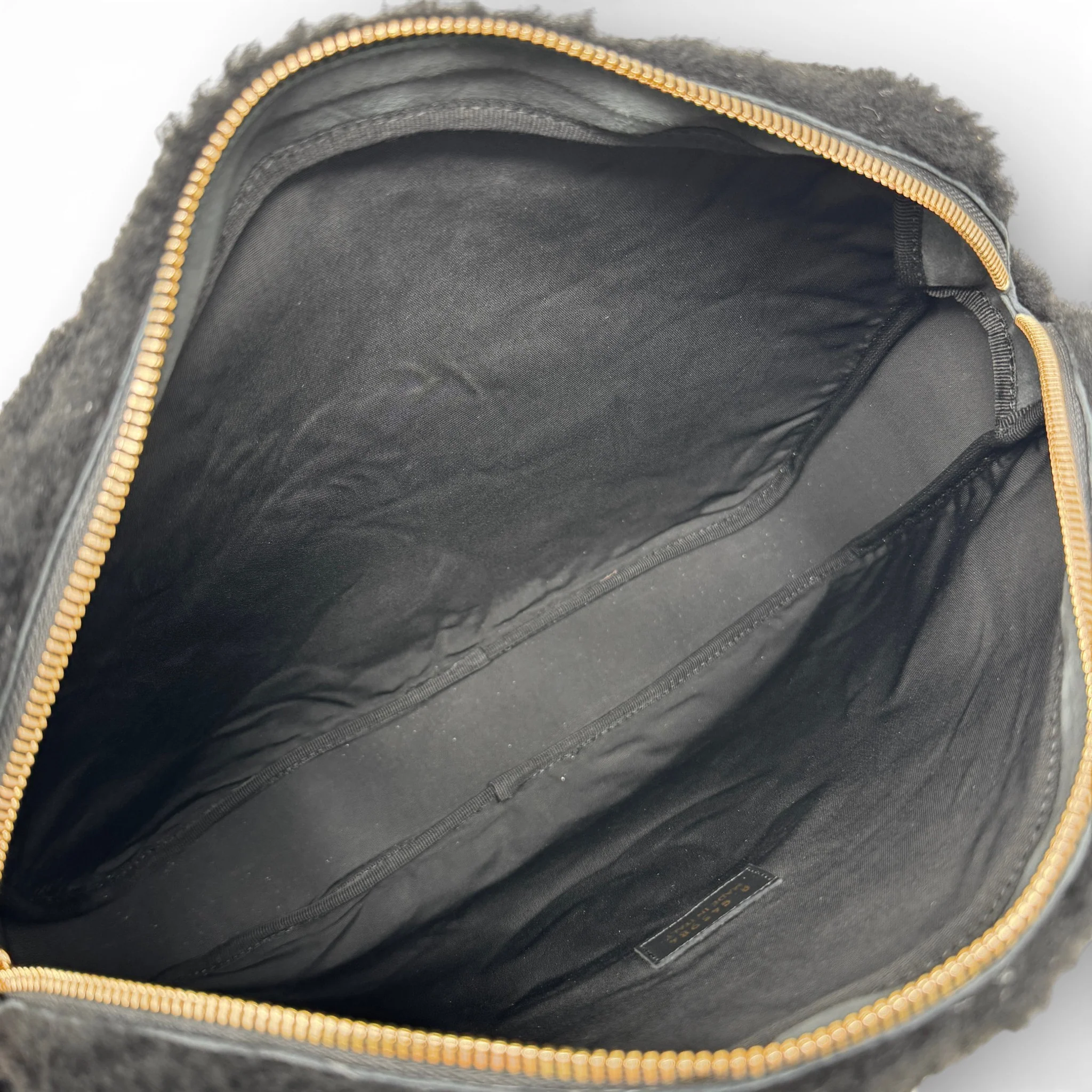 Chanel Black Shearling Flat Mules 37 With Pouch - Image 14