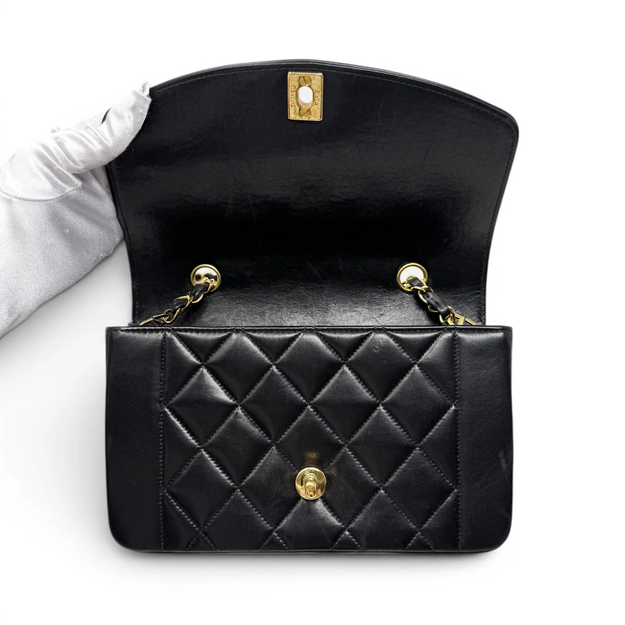 Chanel Black Small Vintage Diana Flap - Image 11