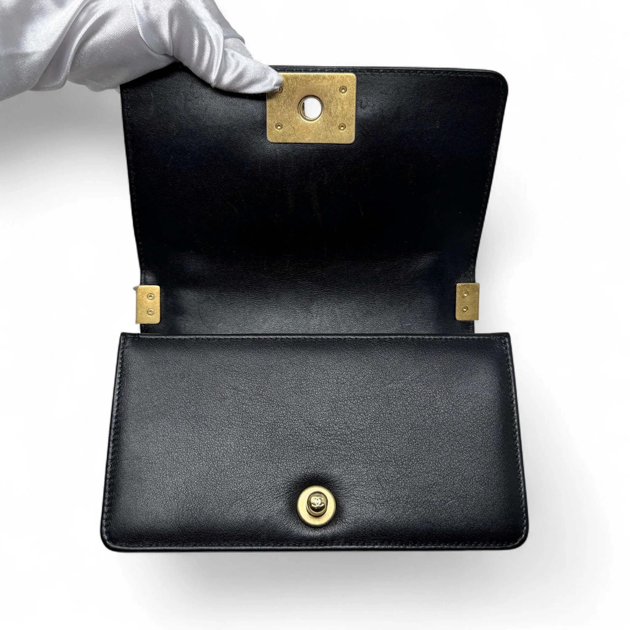 Chanel Black Tweed Small Boy Bag - Image 11