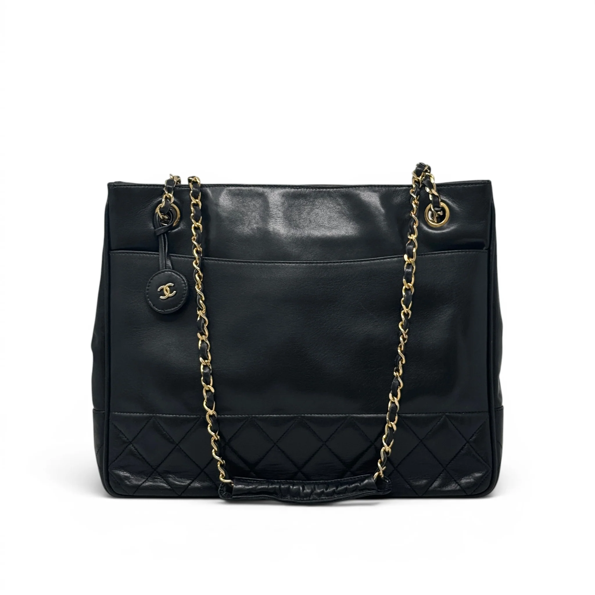 Chanel Black Vintage Timeless Chain Tote