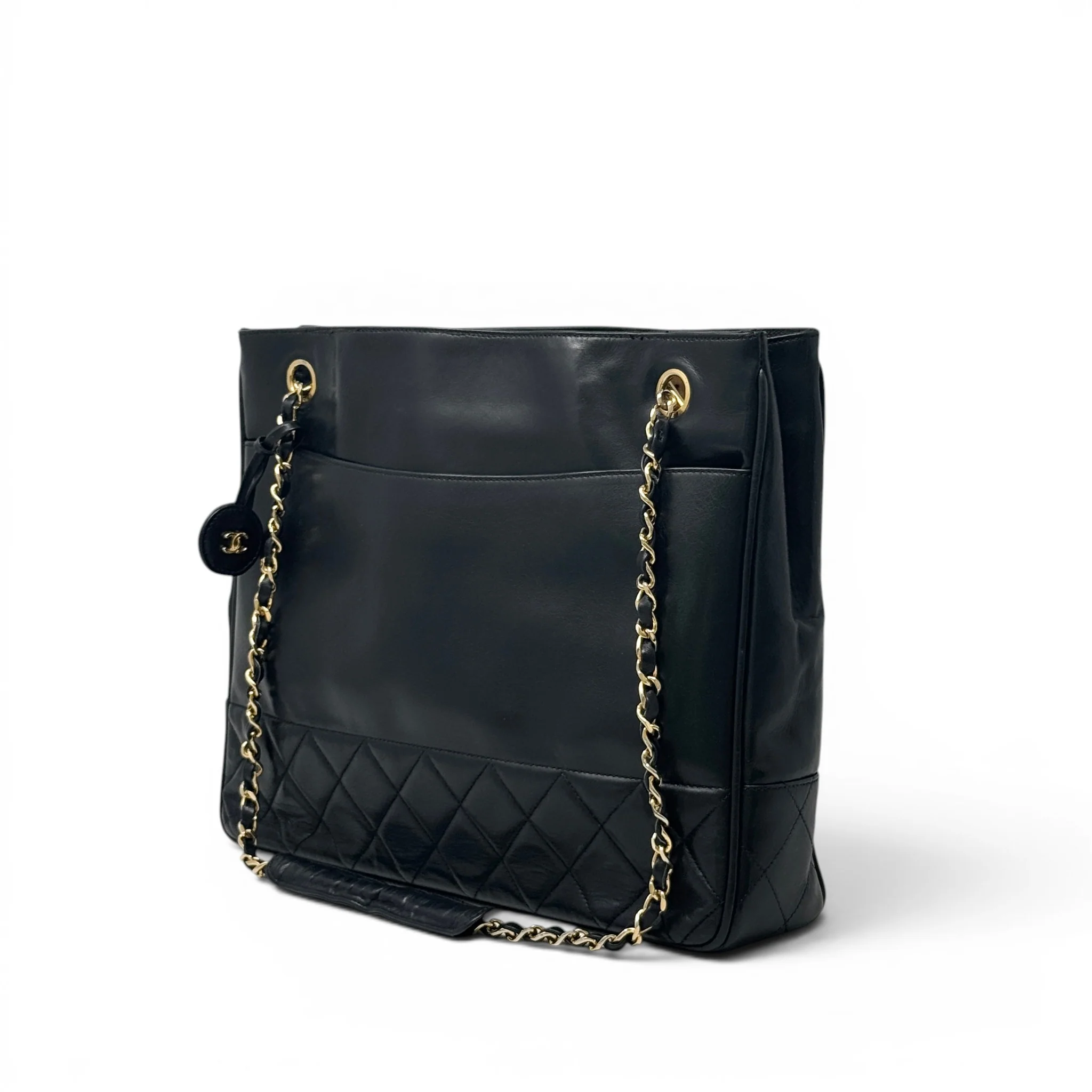 Chanel Black Vintage Timeless Chain Tote - Image 2