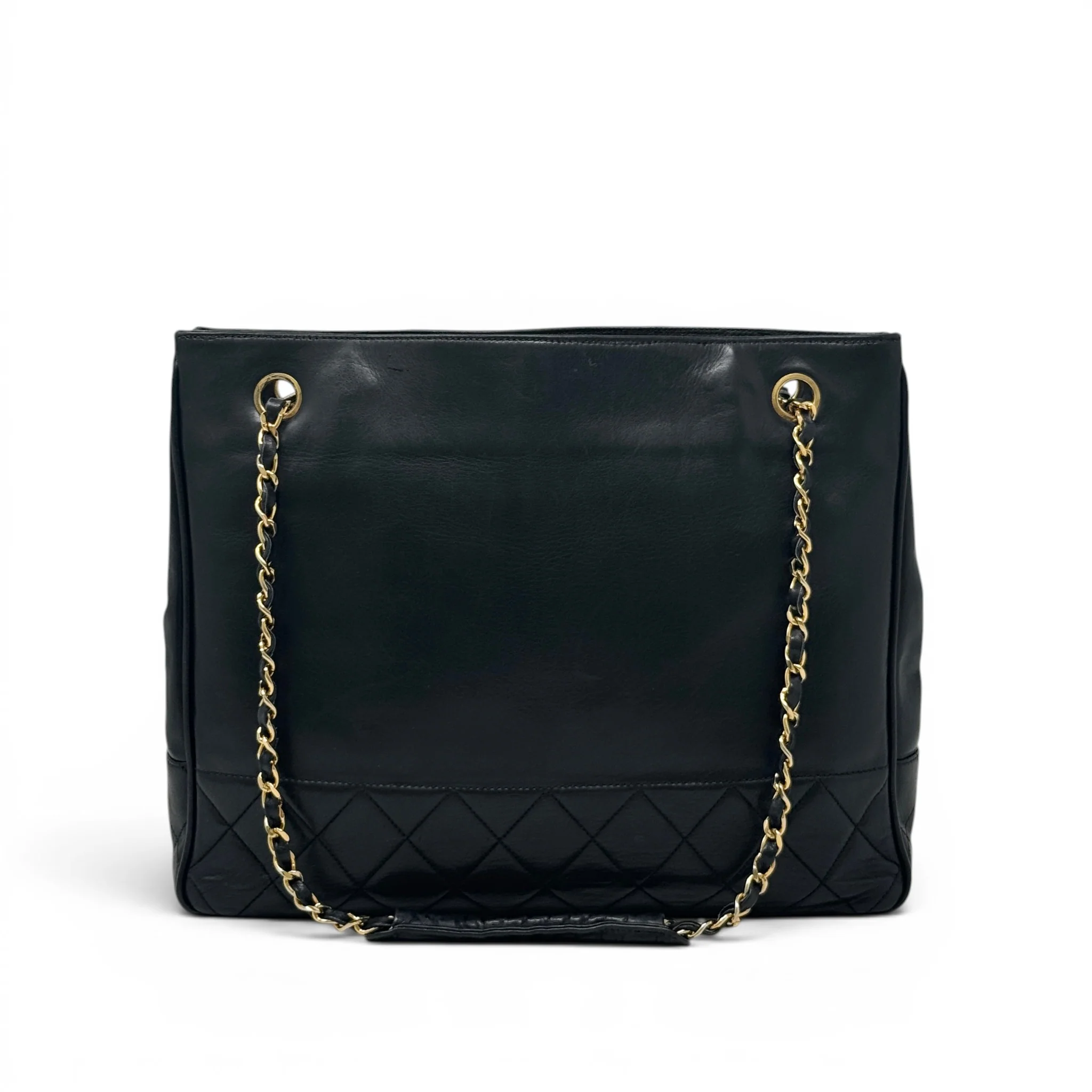 Chanel Black Vintage Timeless Chain Tote - Image 3