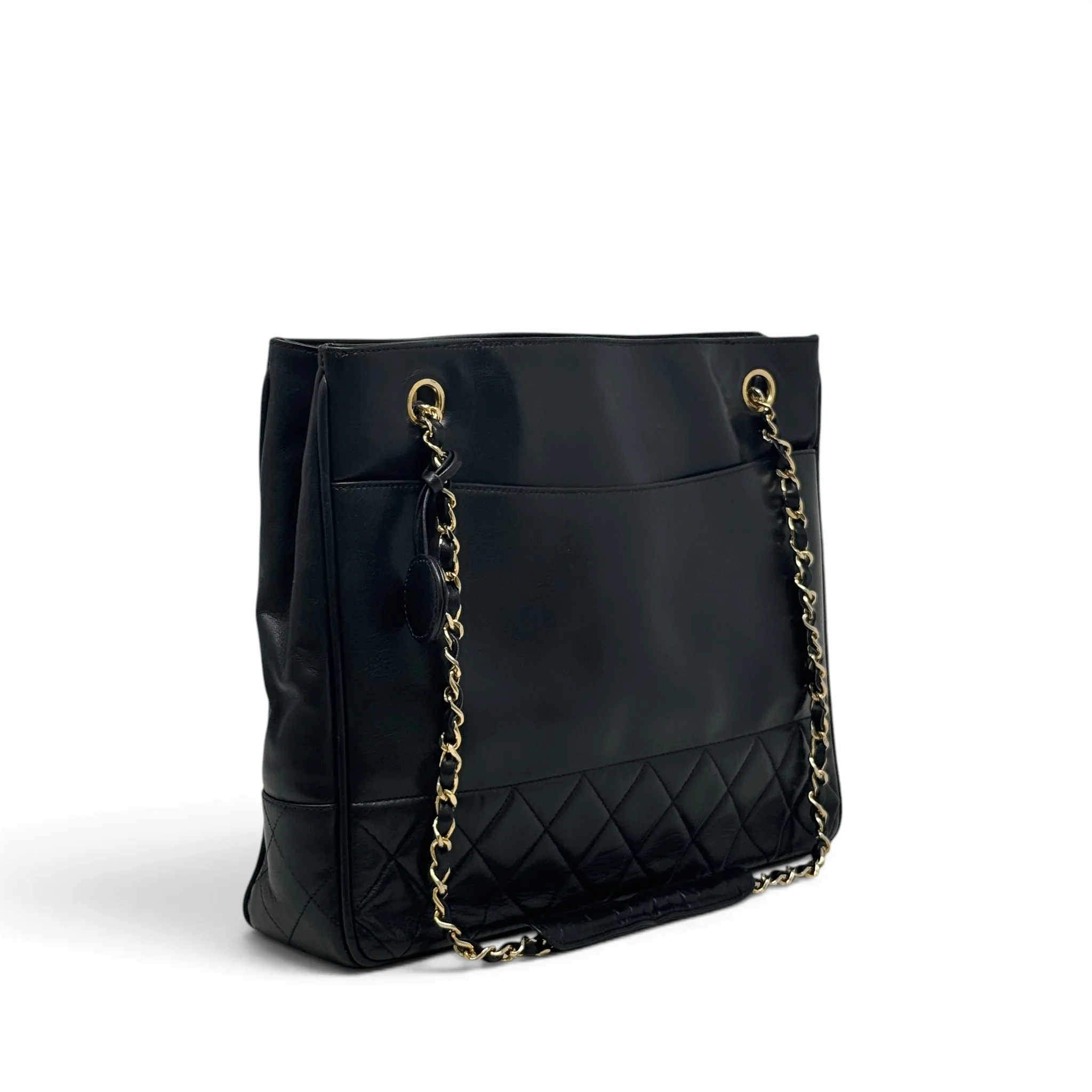 Chanel Black Vintage Timeless Chain Tote - Image 4