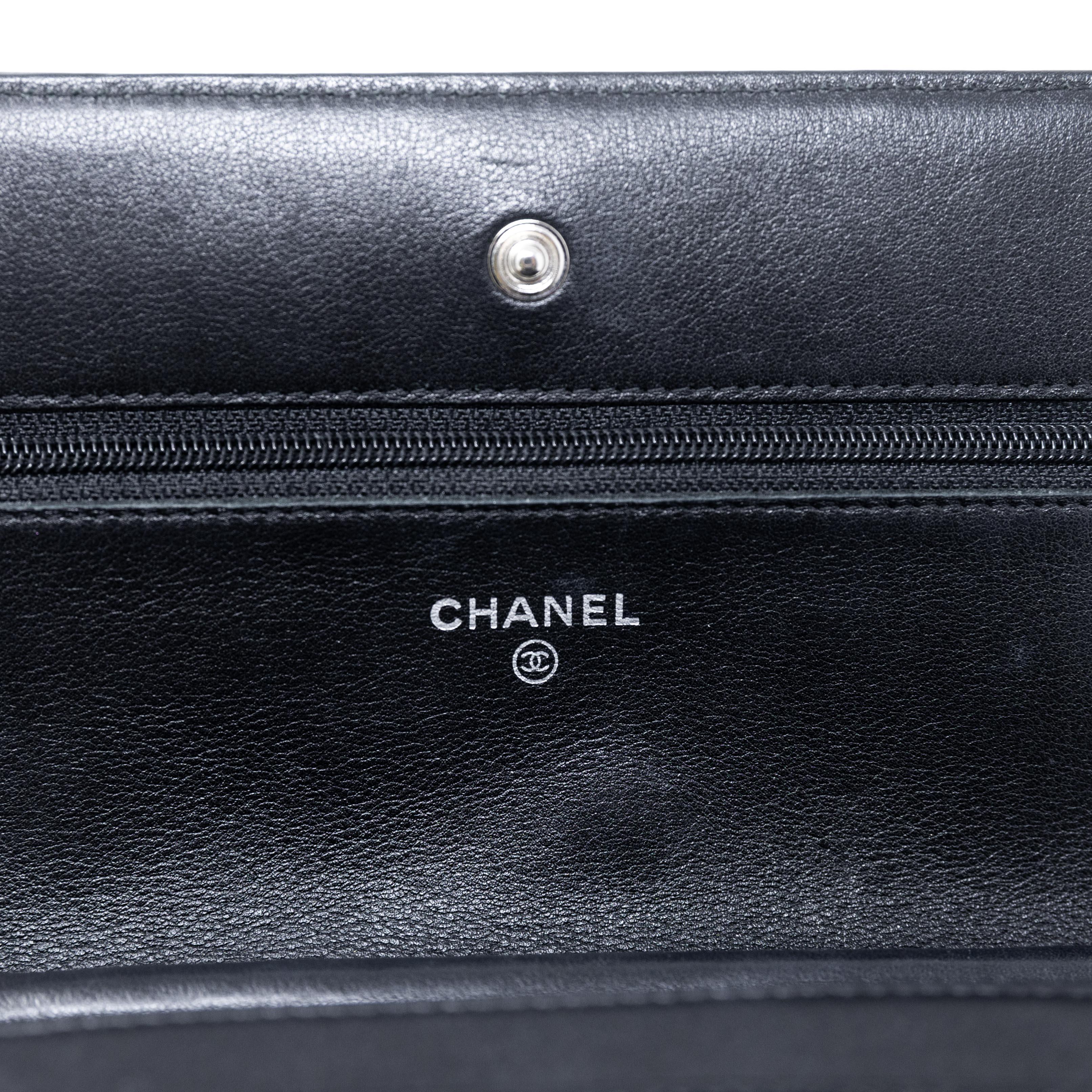 Chanel Black Patent Wallet On Chain - Image 12