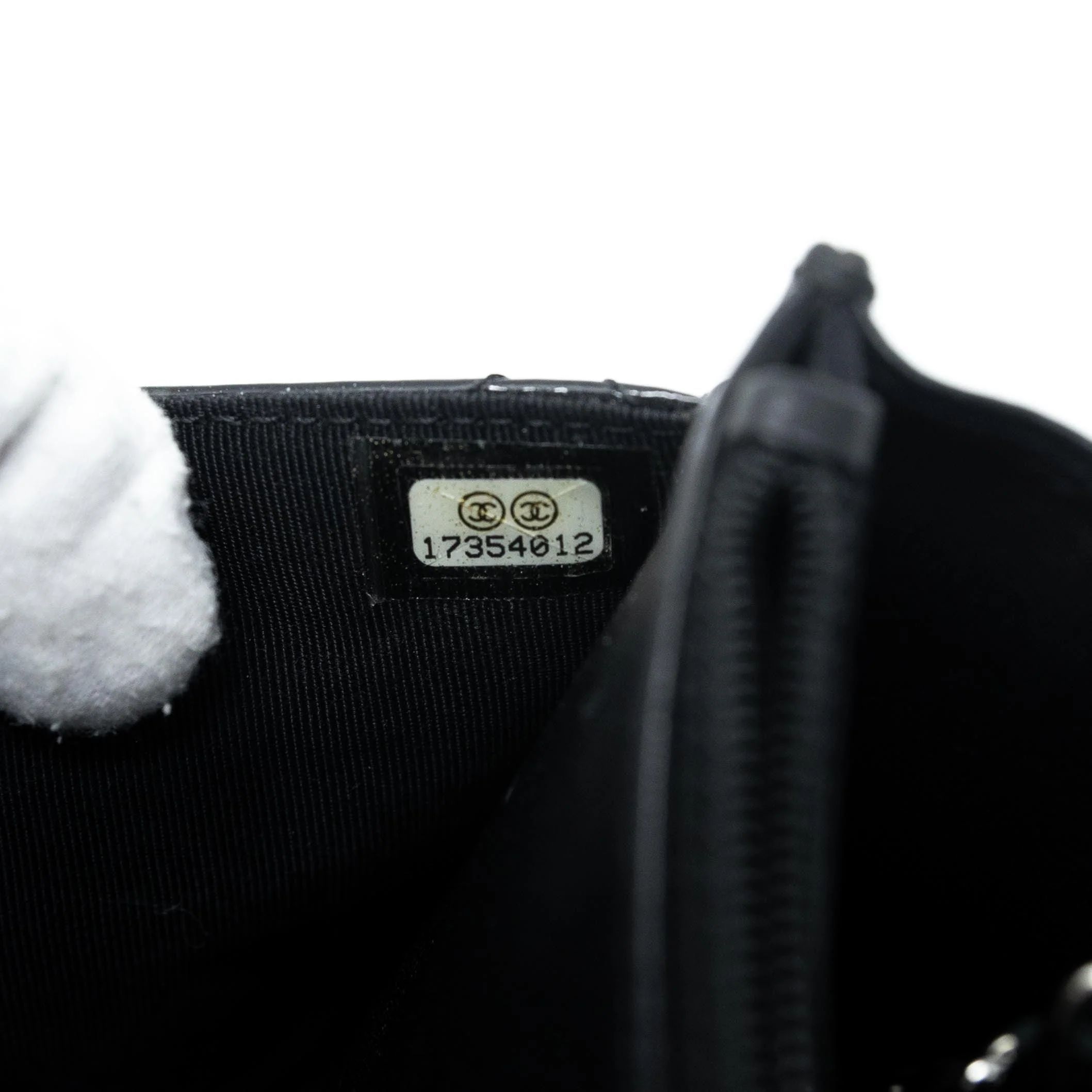 Chanel Black Patent Wallet On Chain - Image 15