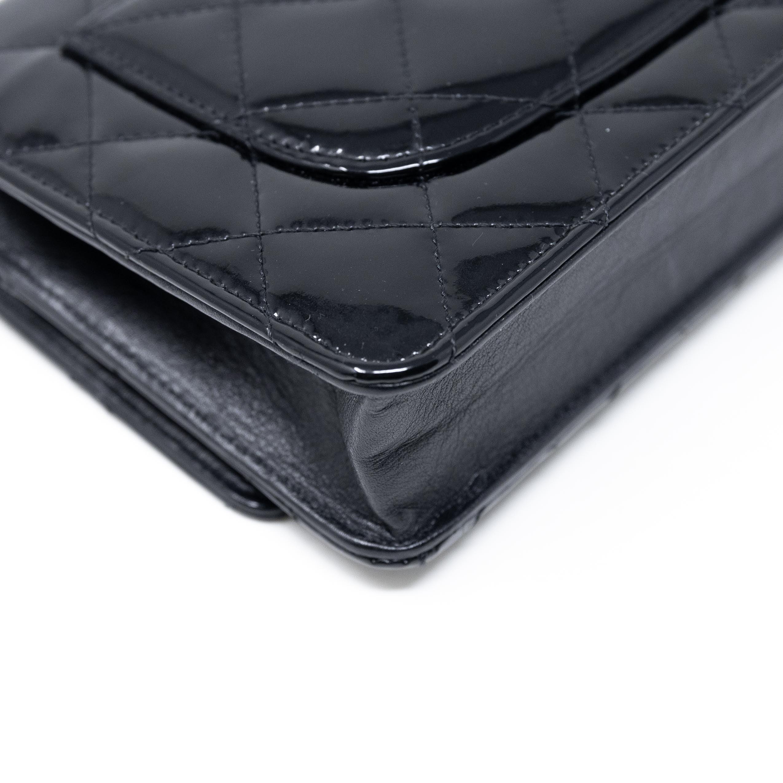 Chanel Black Patent Wallet On Chain - Image 8