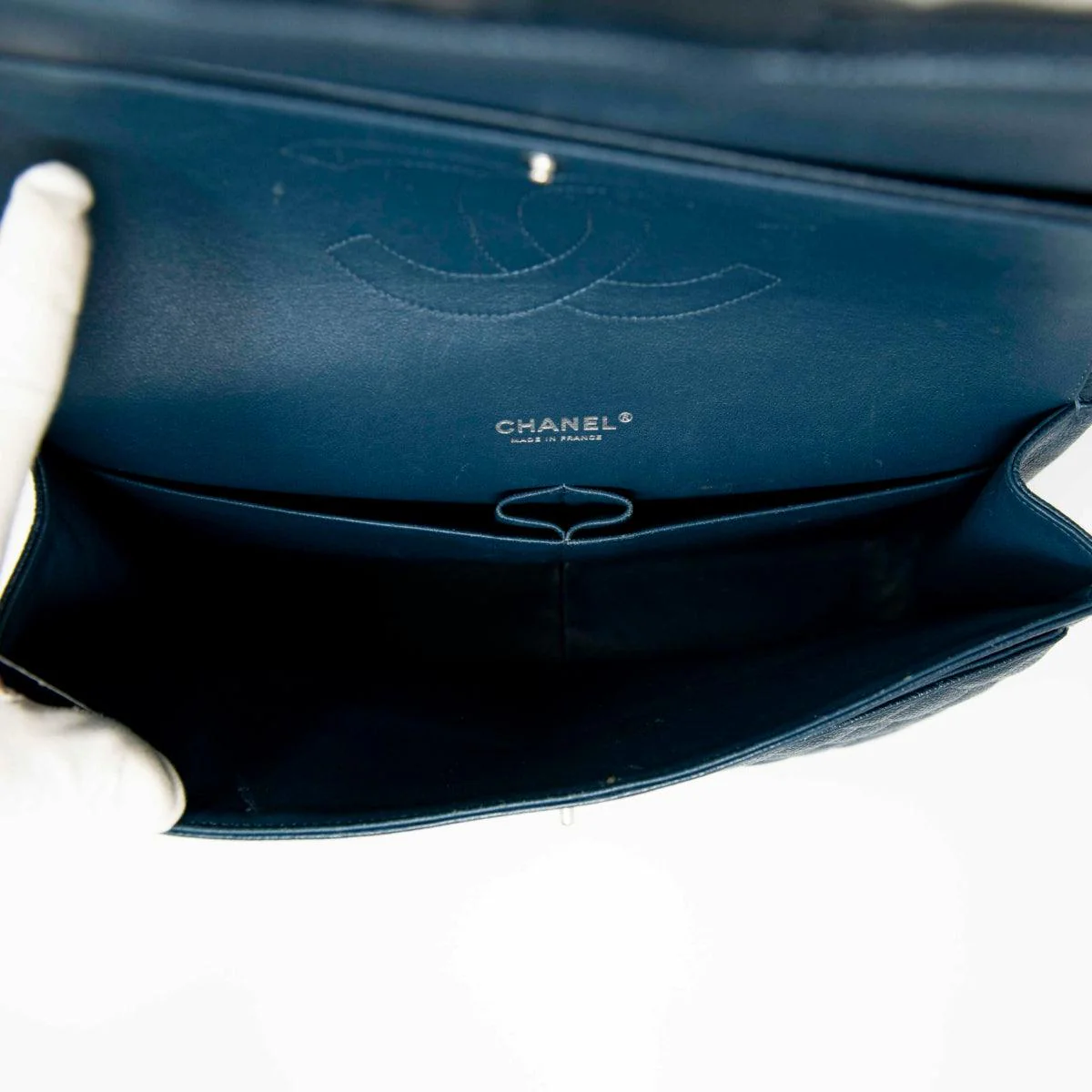 Chanel Blue Maxi Classic Flap - Image 13