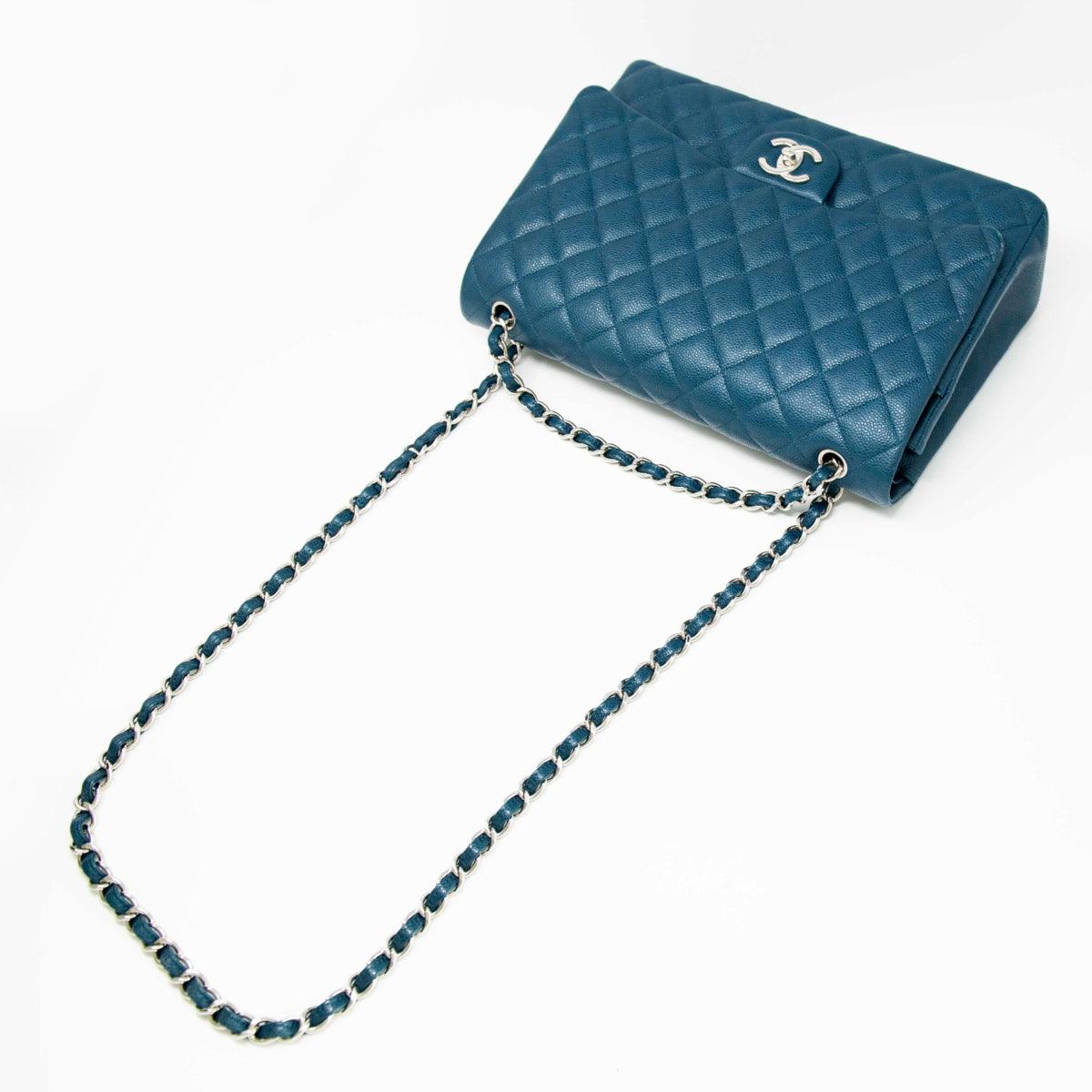 Chanel Blue Maxi Classic Flap - Image 16