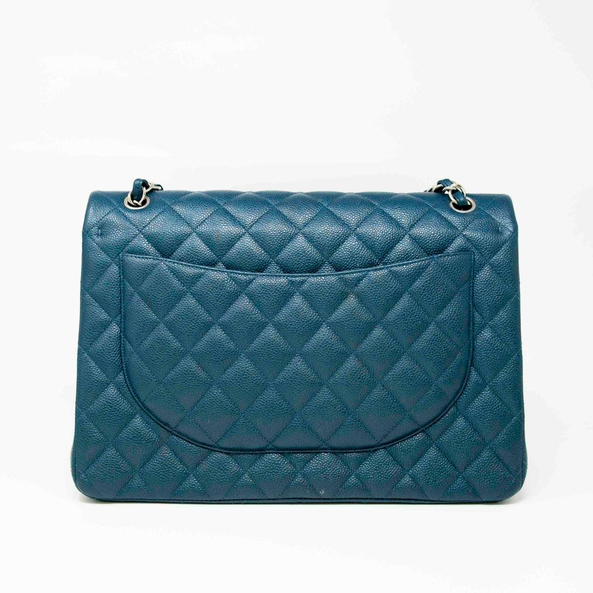 Chanel Blue Maxi Classic Flap - Image 3