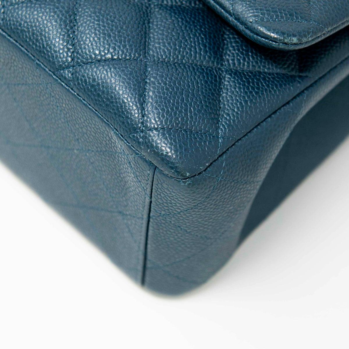 Chanel Blue Maxi Classic Flap - Image 7