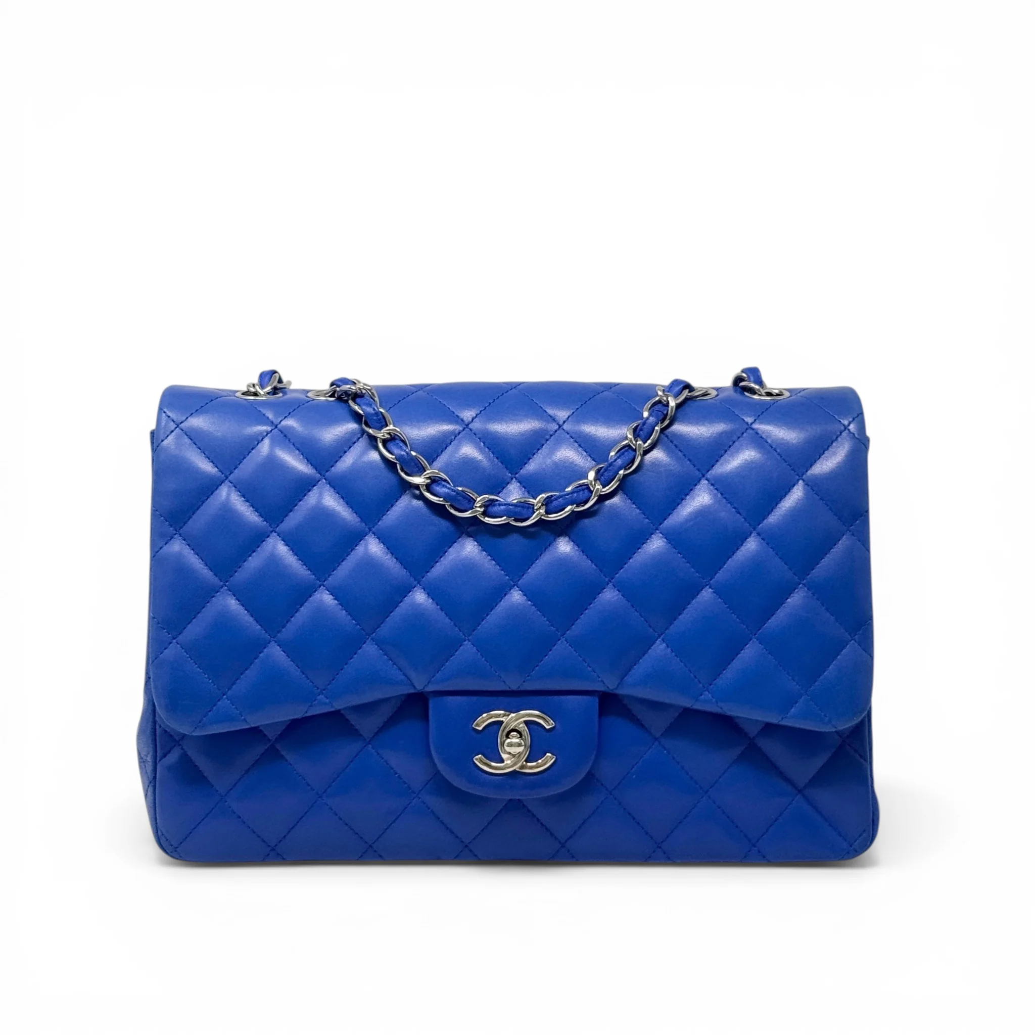 Chanel Blue Jumbo Single Flap