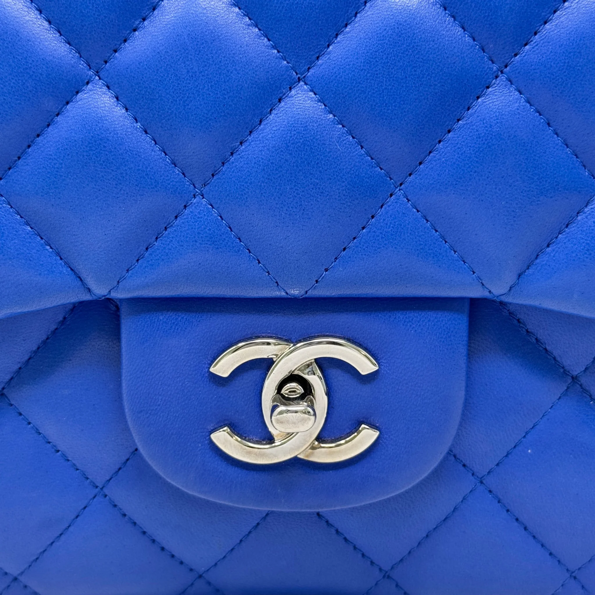 Chanel Blue Jumbo Single Flap - Image 10