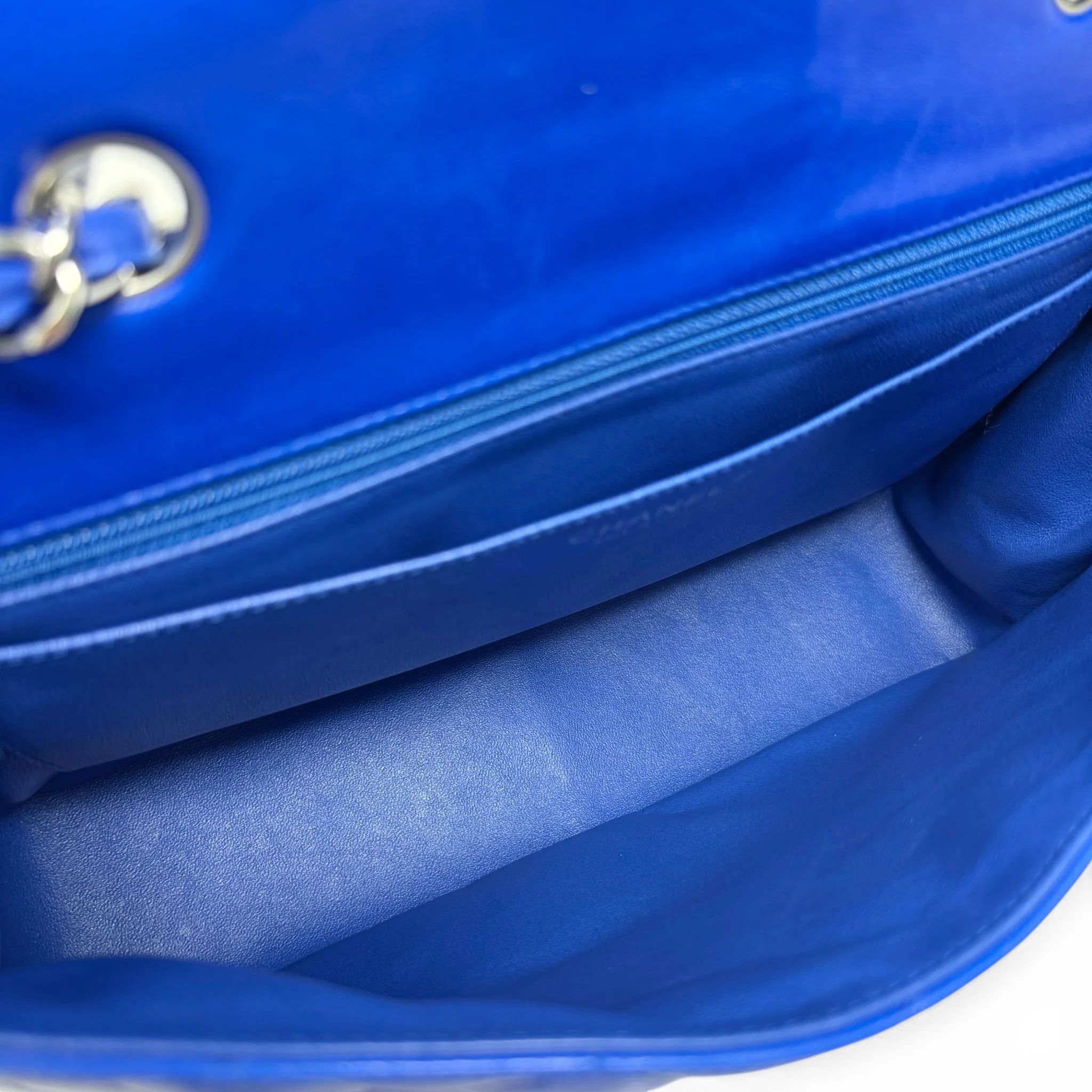 Chanel Blue Jumbo Single Flap - Image 12