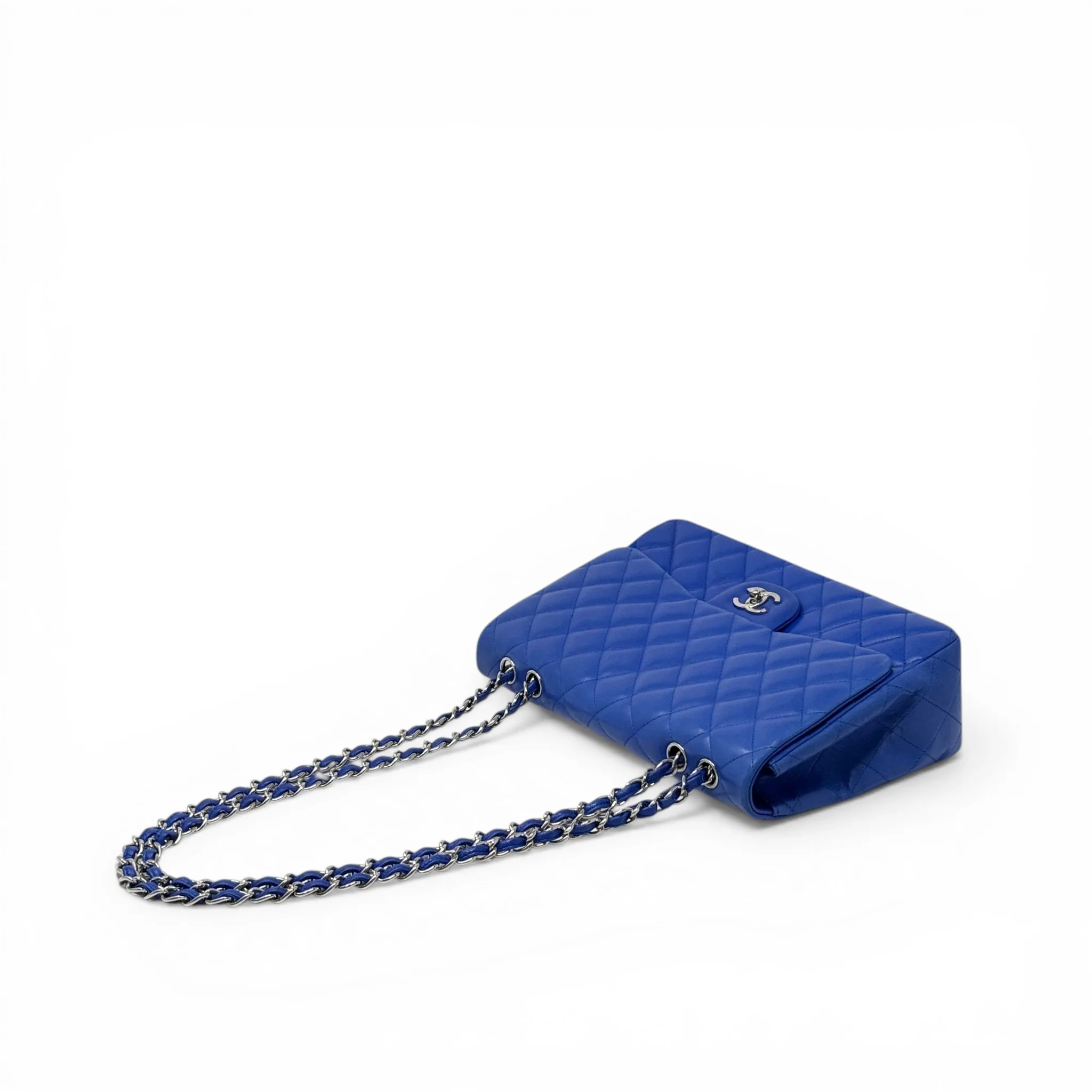 Chanel Blue Jumbo Single Flap - Image 15