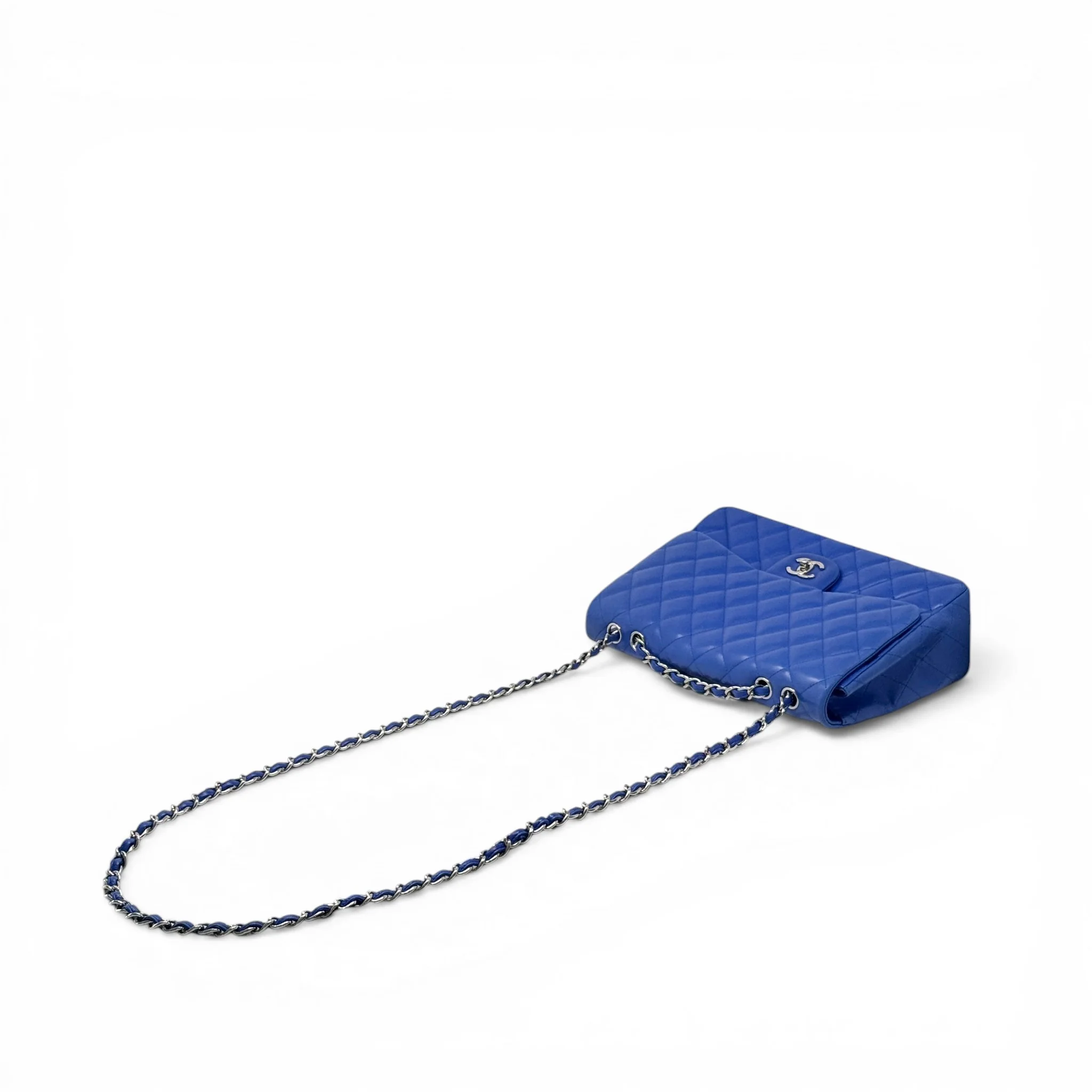 Chanel Blue Jumbo Single Flap - Image 16