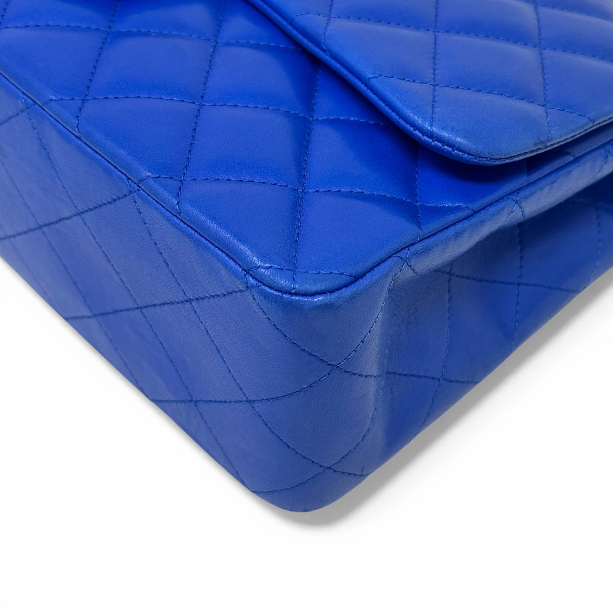 Chanel Blue Jumbo Single Flap - Image 6