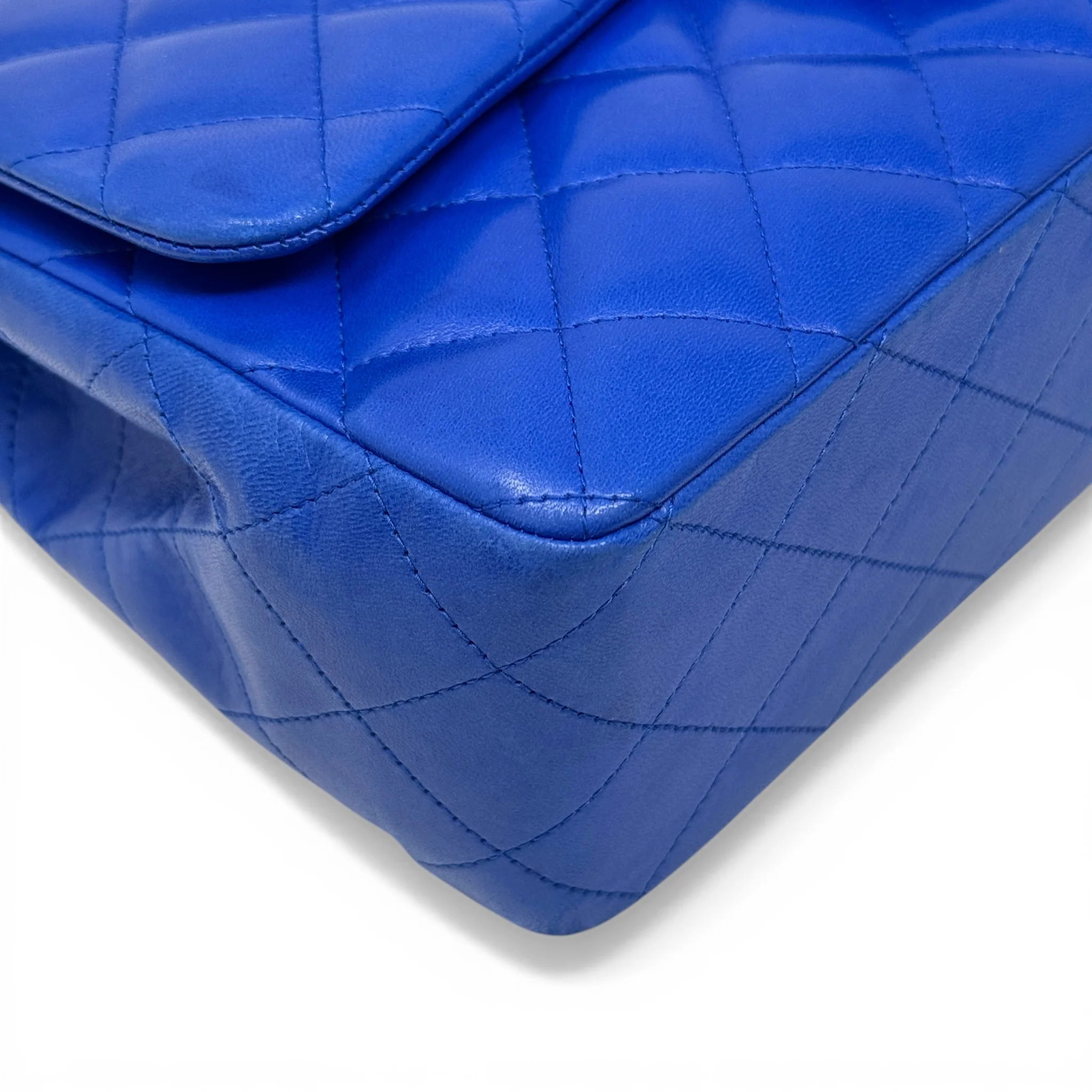 Chanel Blue Jumbo Single Flap - Image 7