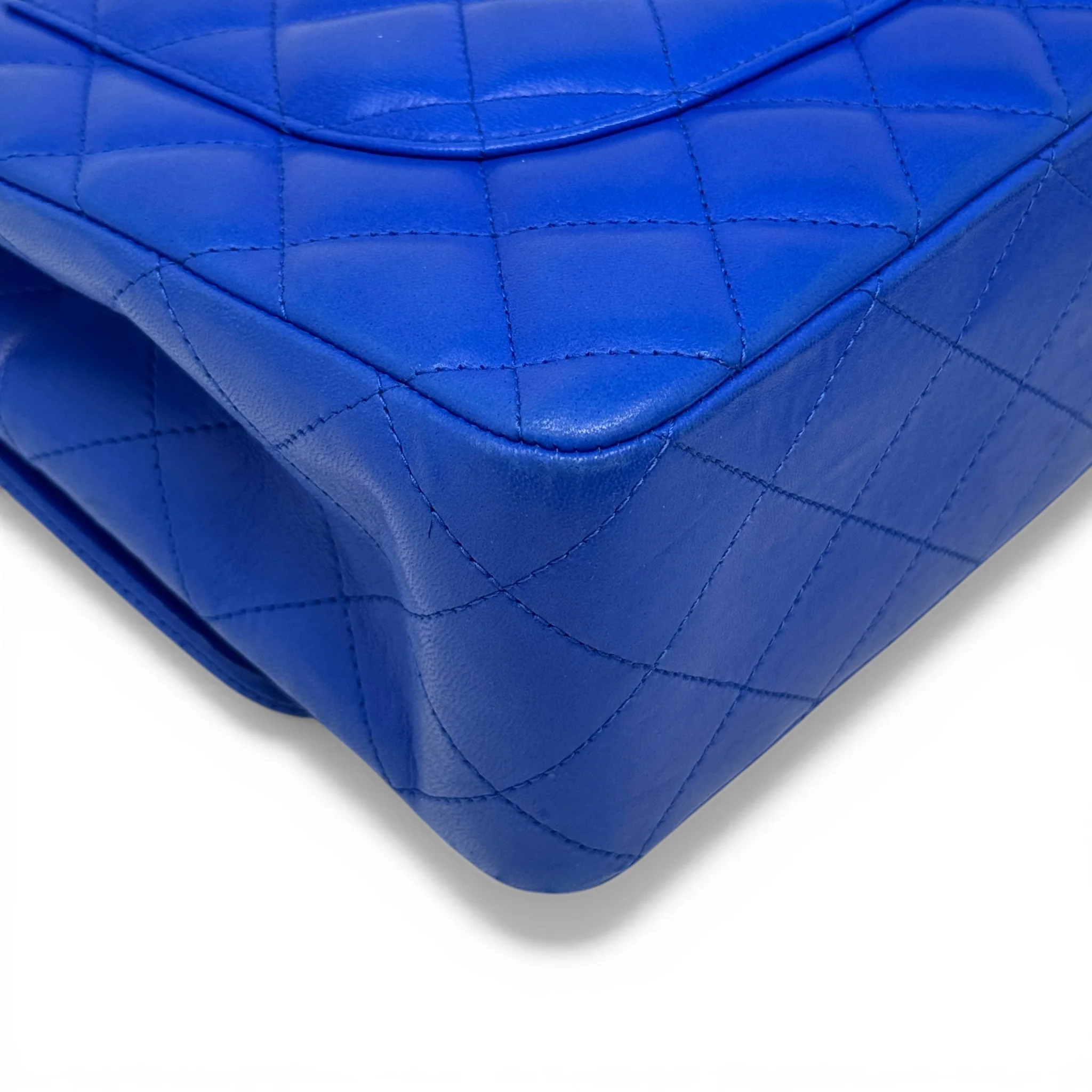 Chanel Blue Jumbo Single Flap - Image 9