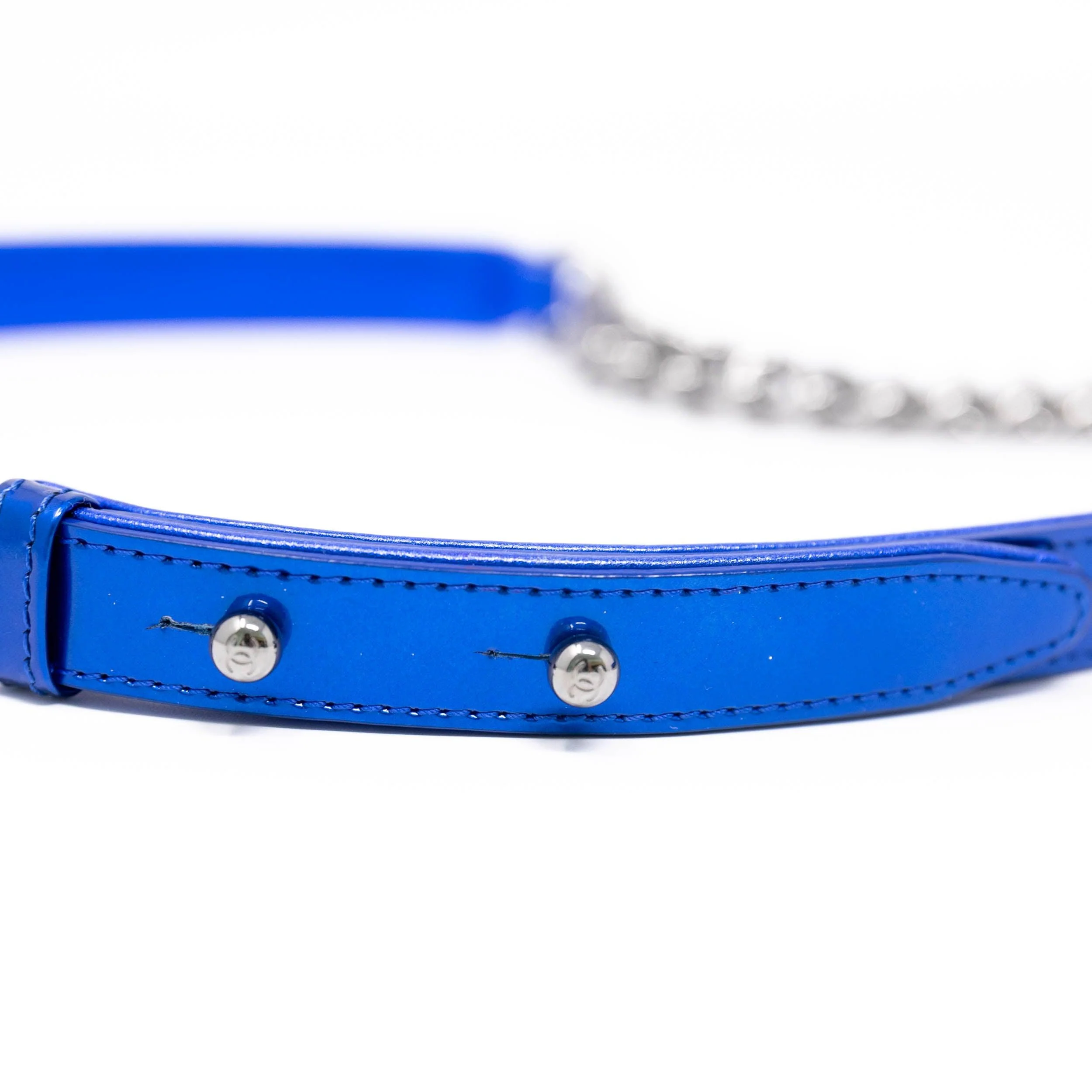 Chanel Blue Patent Small Boy Bag - Image 15