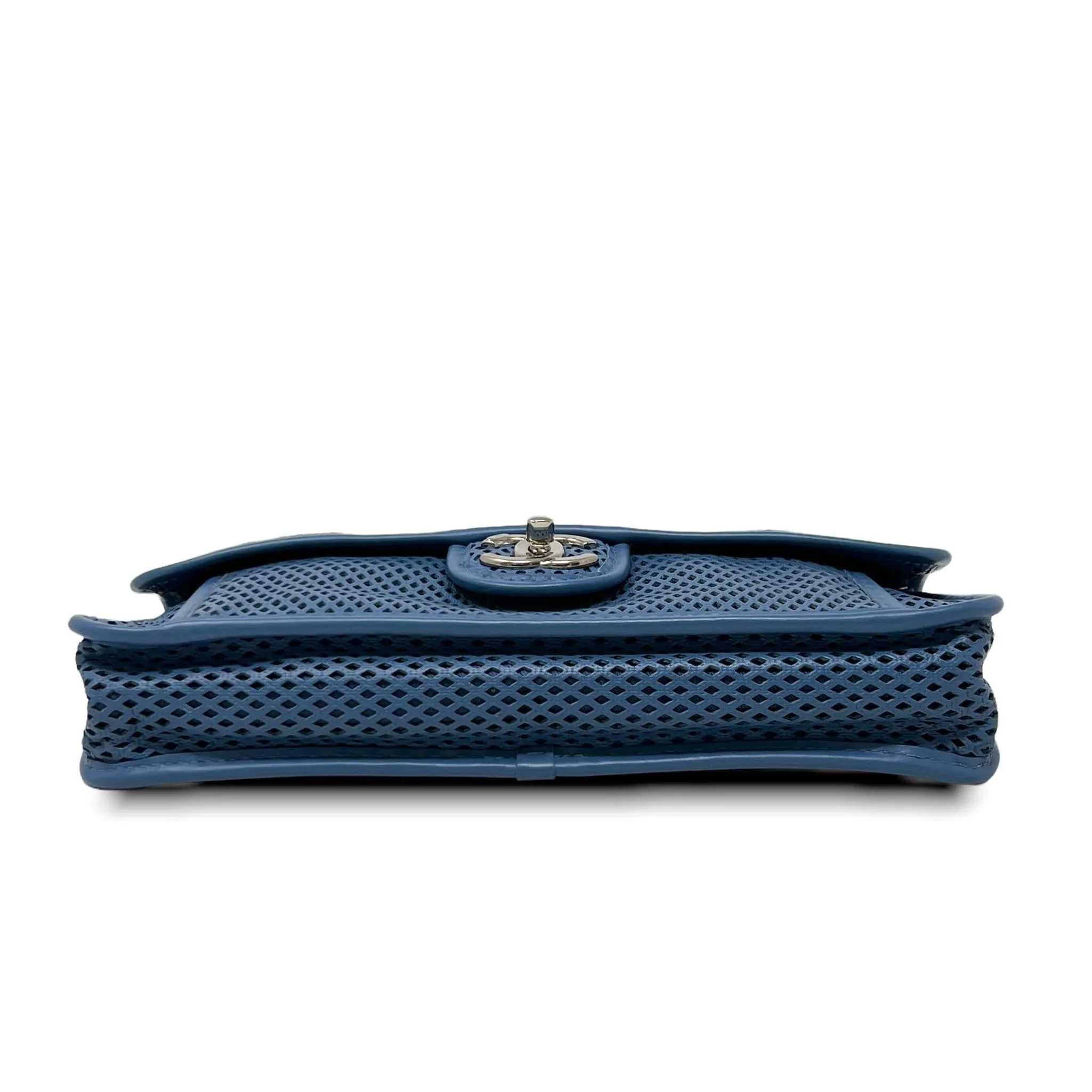 Chanel Blue Perforated French Riviera Flap Bag - Image 5