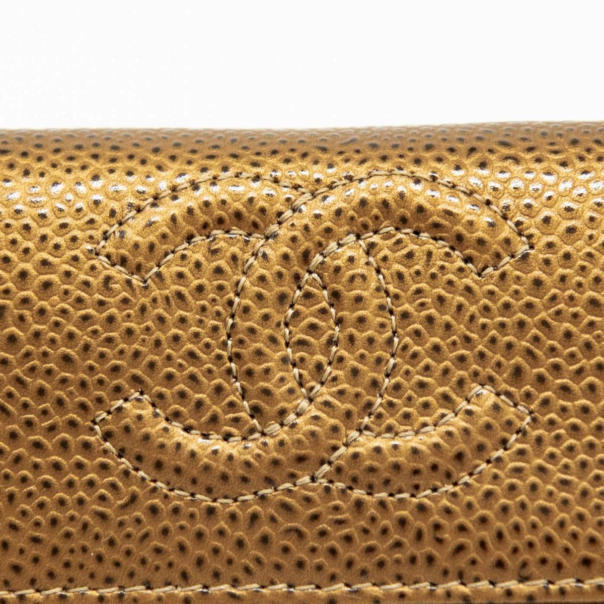 Chanel Bronze Caviar Flap Card Holder - Image 5