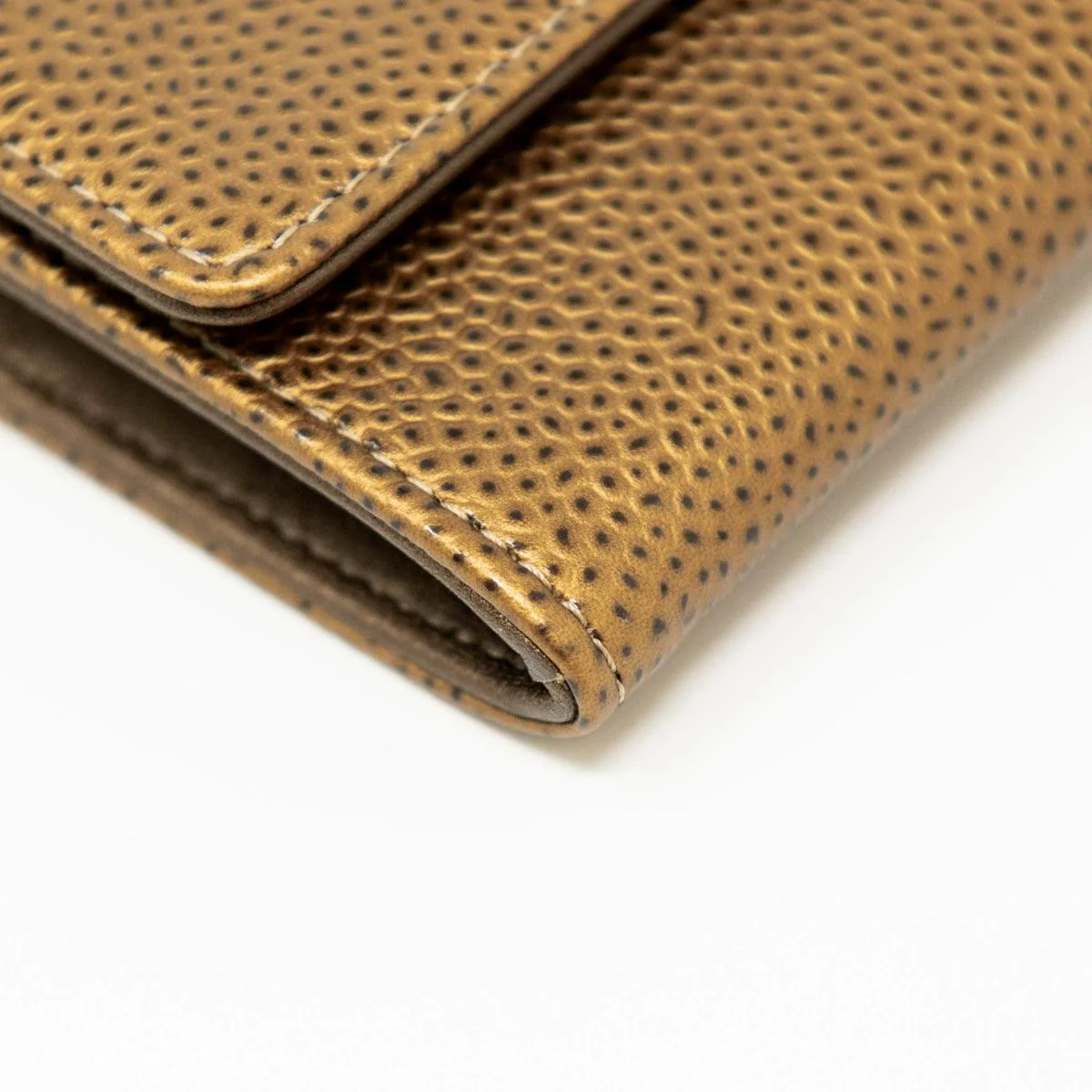 Chanel Bronze Caviar Flap Card Holder - Image 8