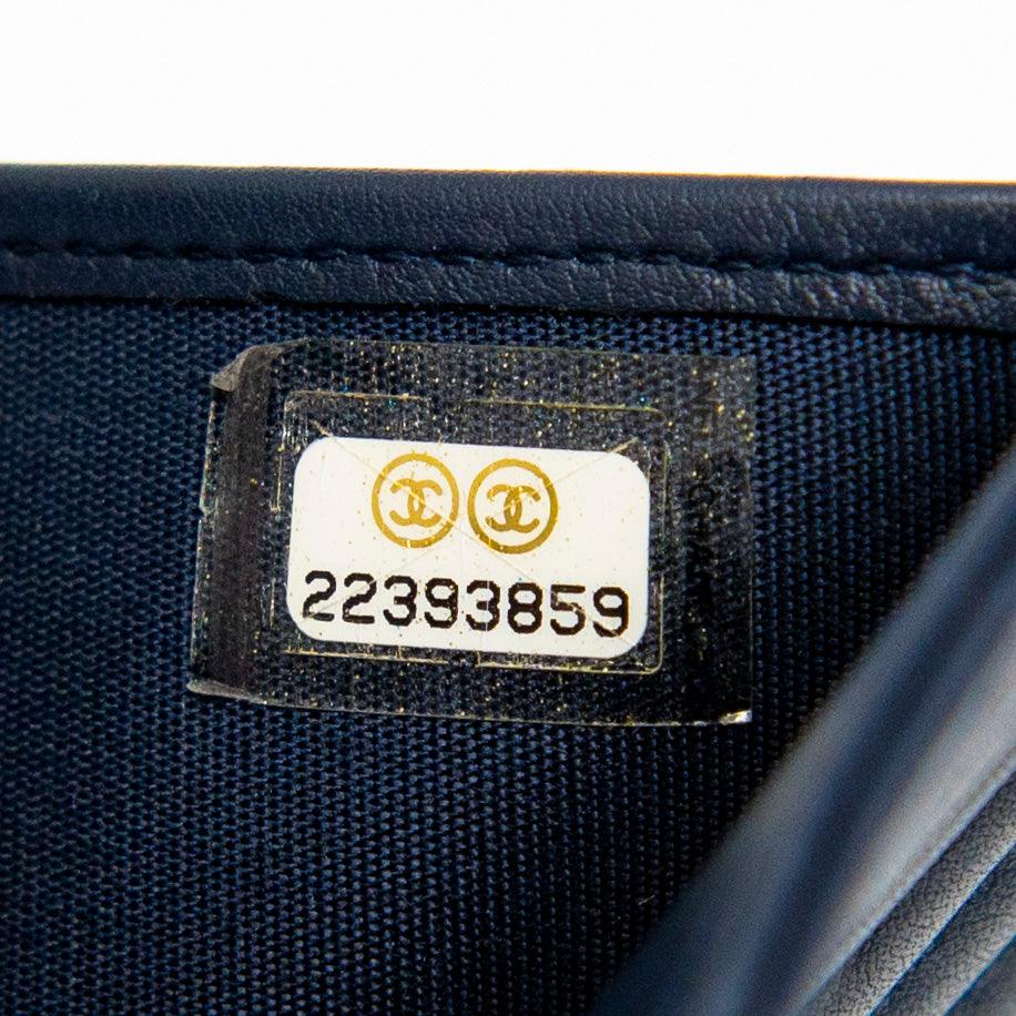Chanel Blue Lambskin Compact Boy Wallet - Image 11