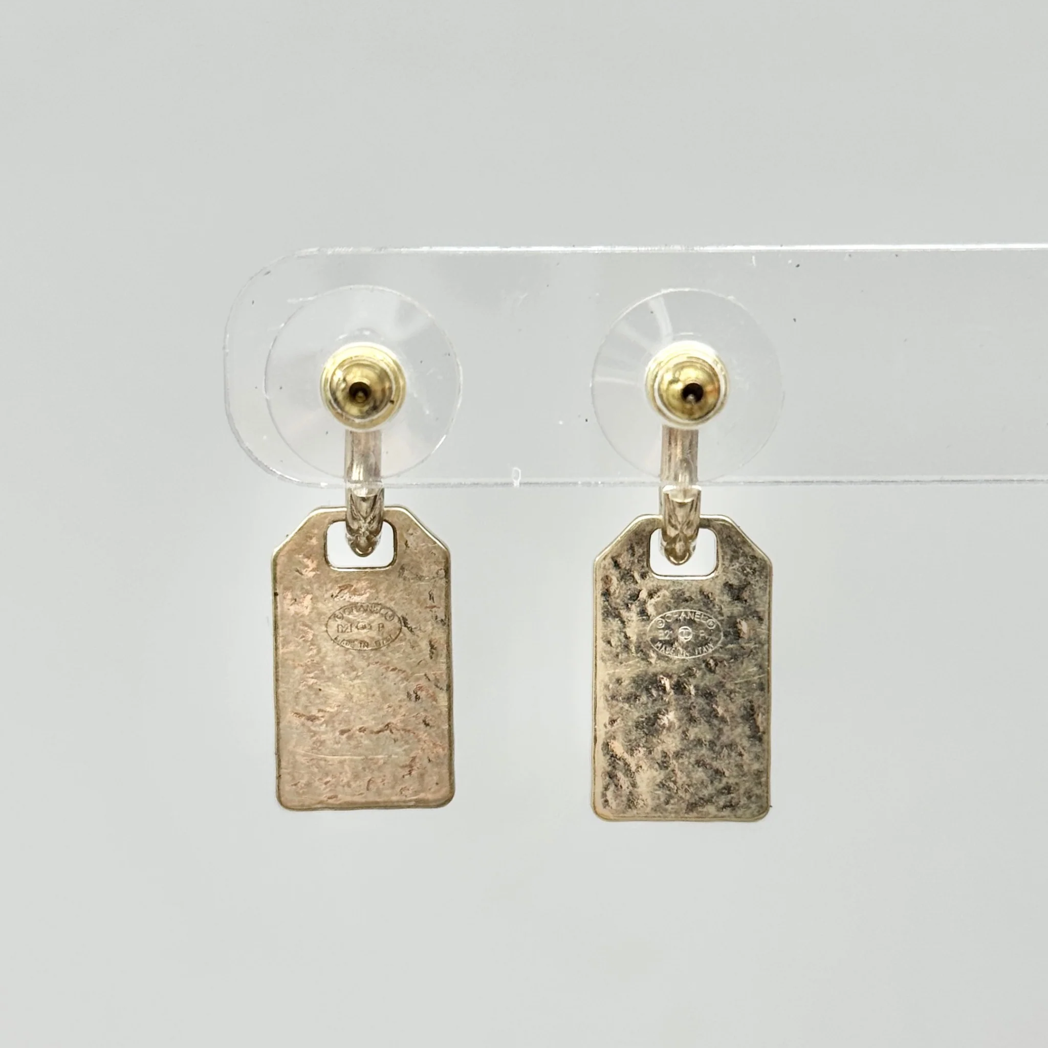 Chanel Gold CC Tag Drop Earrings - Image 3