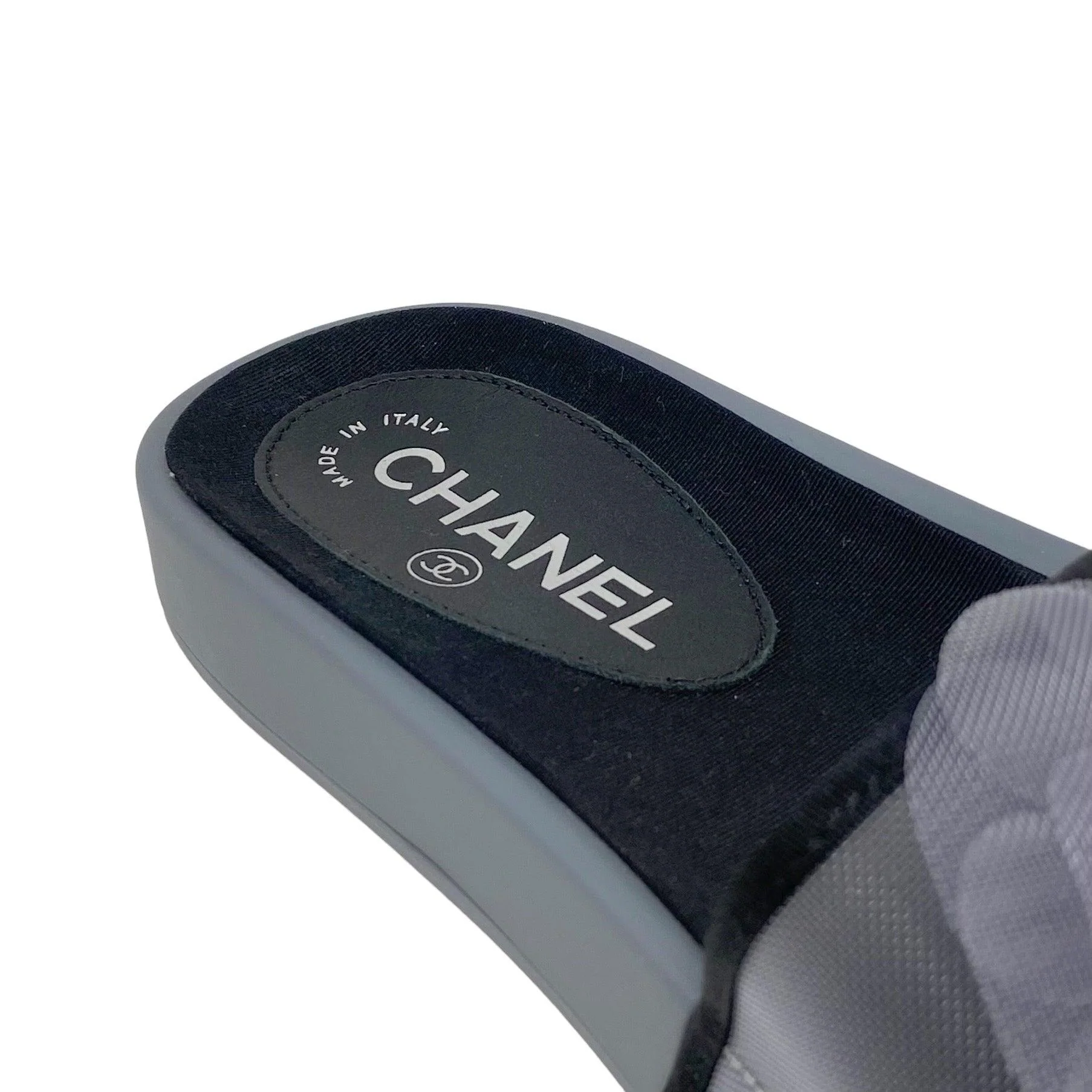 Chanel Gray Mesh Camellia  Slides 36 - Image 6