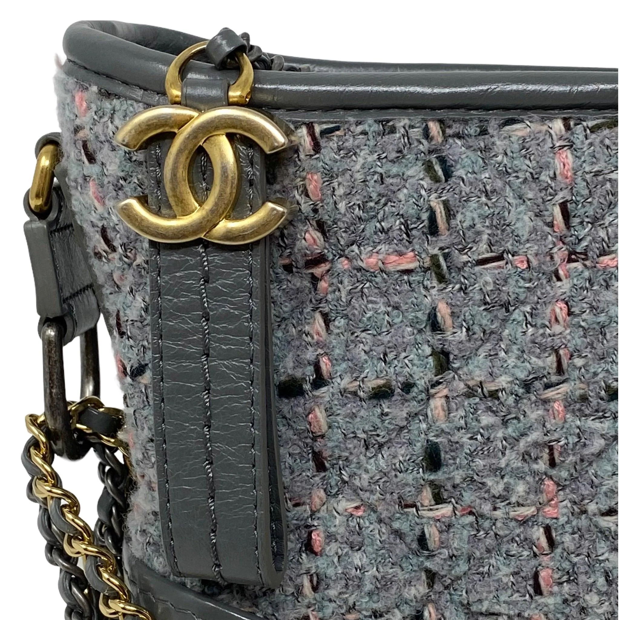 Chanel Gray Tweed Small Gabrielle Hobo Bag - Image 13