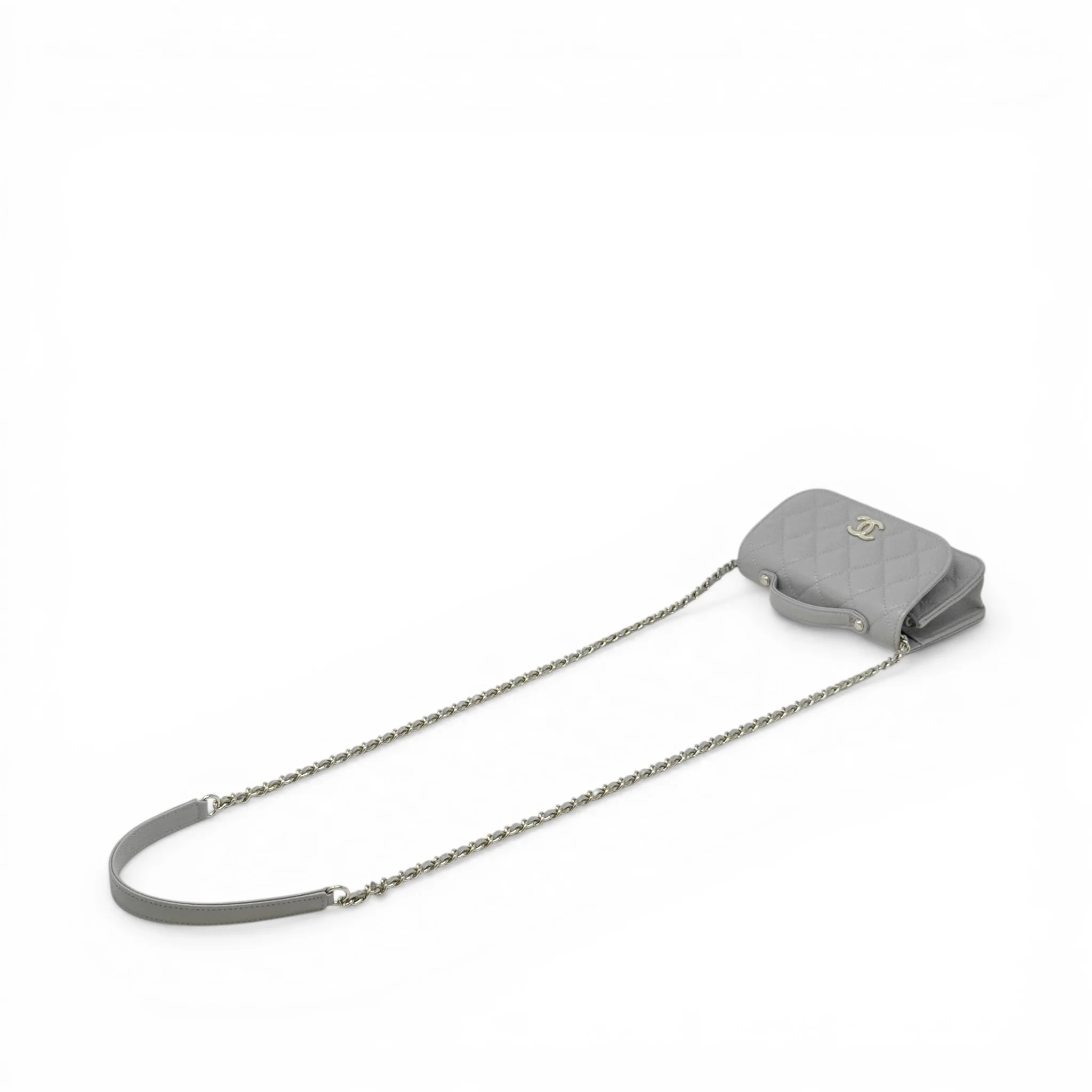 Chanel Grey Micro Business Affinity Flap - Image 14