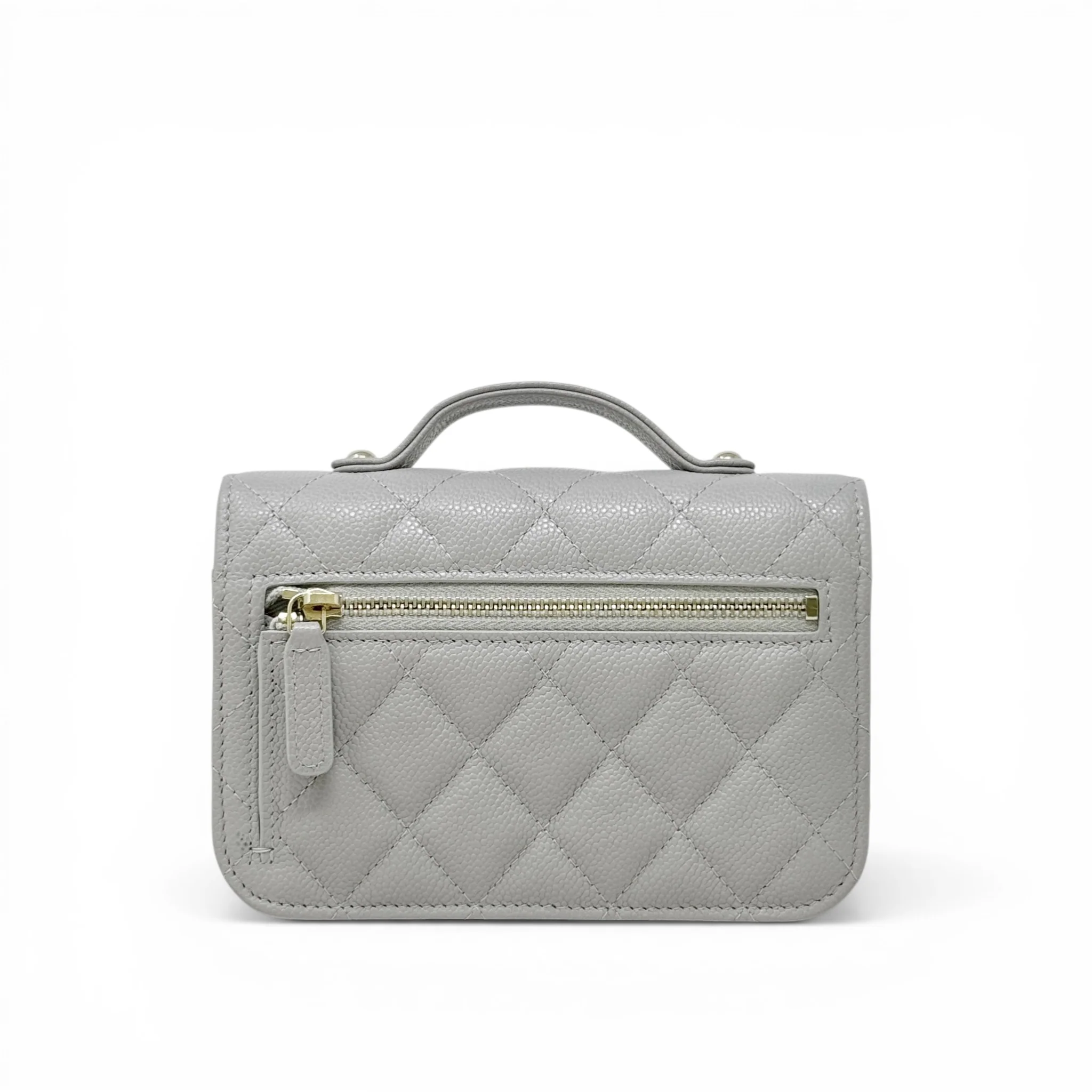 Chanel Grey Micro Business Affinity Flap - Image 3