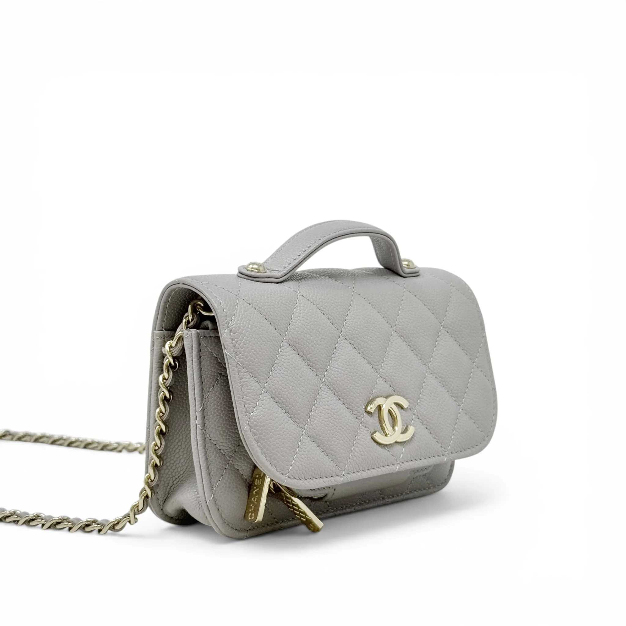 Chanel Grey Micro Business Affinity Flap - Image 4