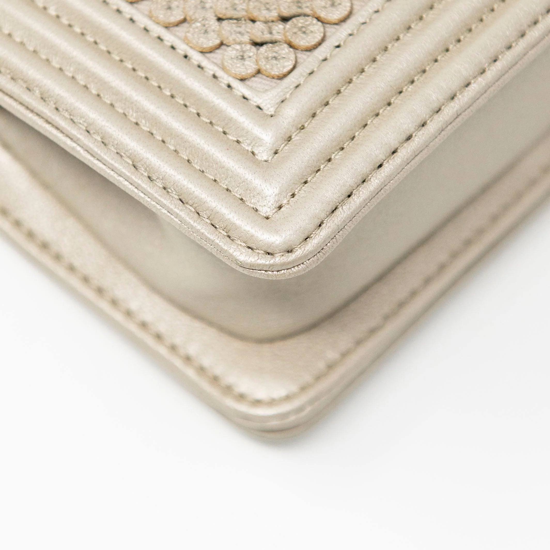 Chanel Metallic Mini Scaled Boy Bag - Image 10
