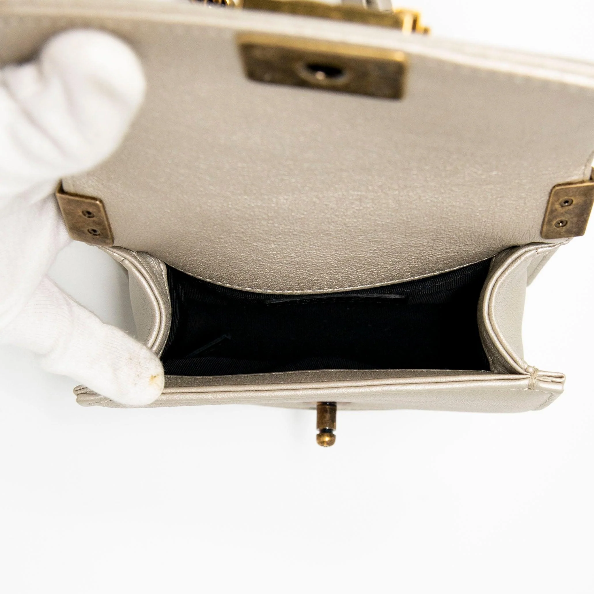 Chanel Metallic Mini Scaled Boy Bag - Image 12