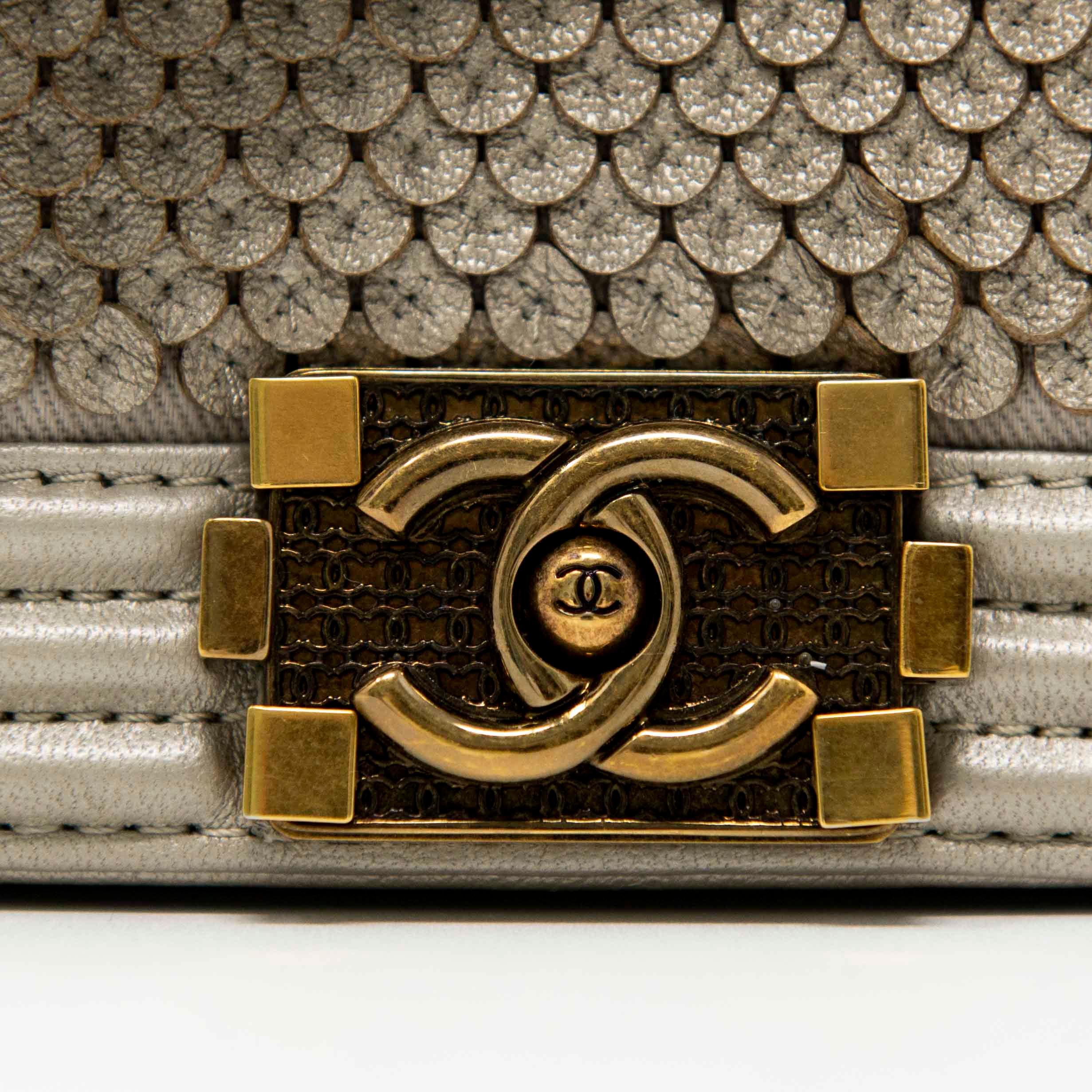Chanel Metallic Mini Scaled Boy Bag - Image 15