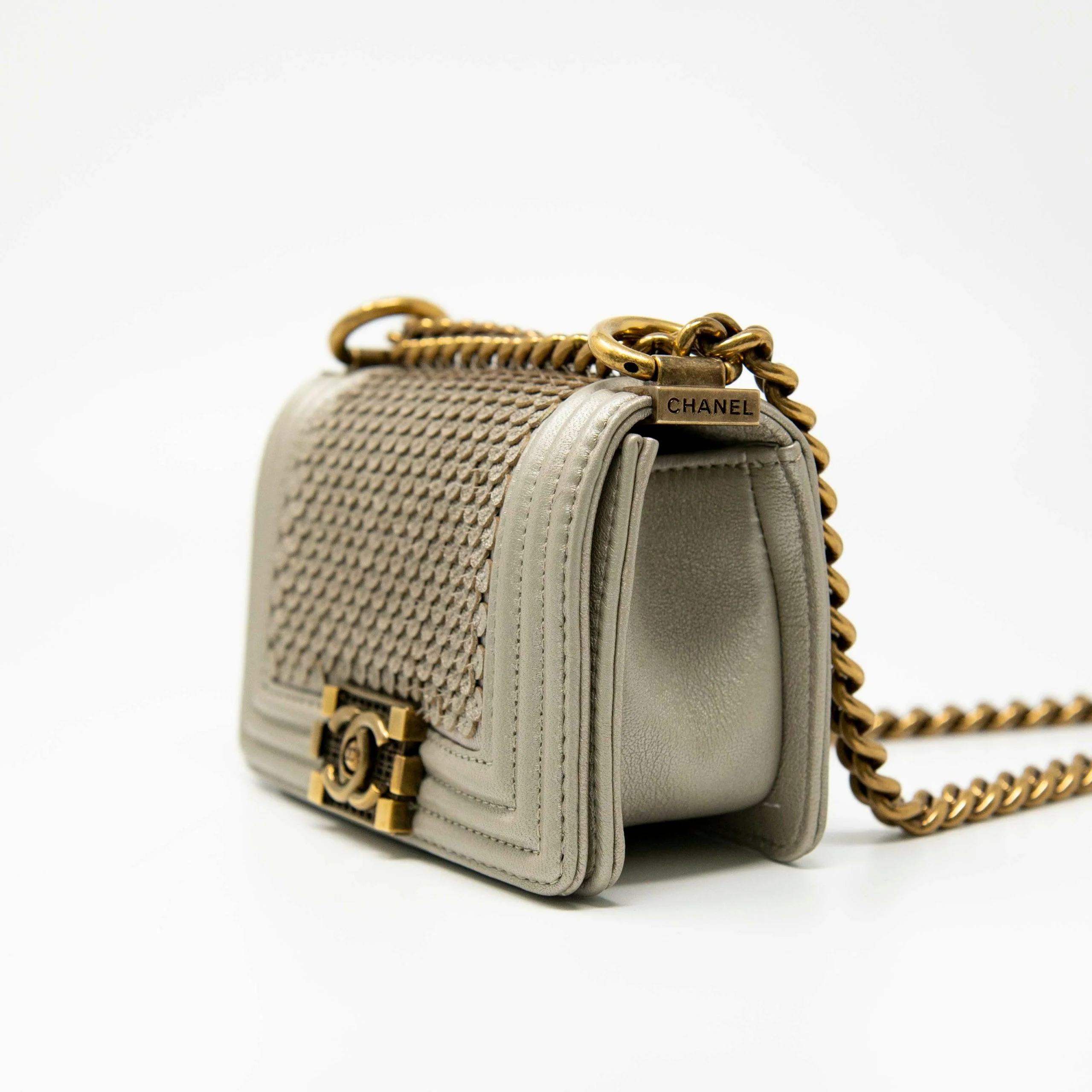 Chanel Metallic Mini Scaled Boy Bag - Image 2