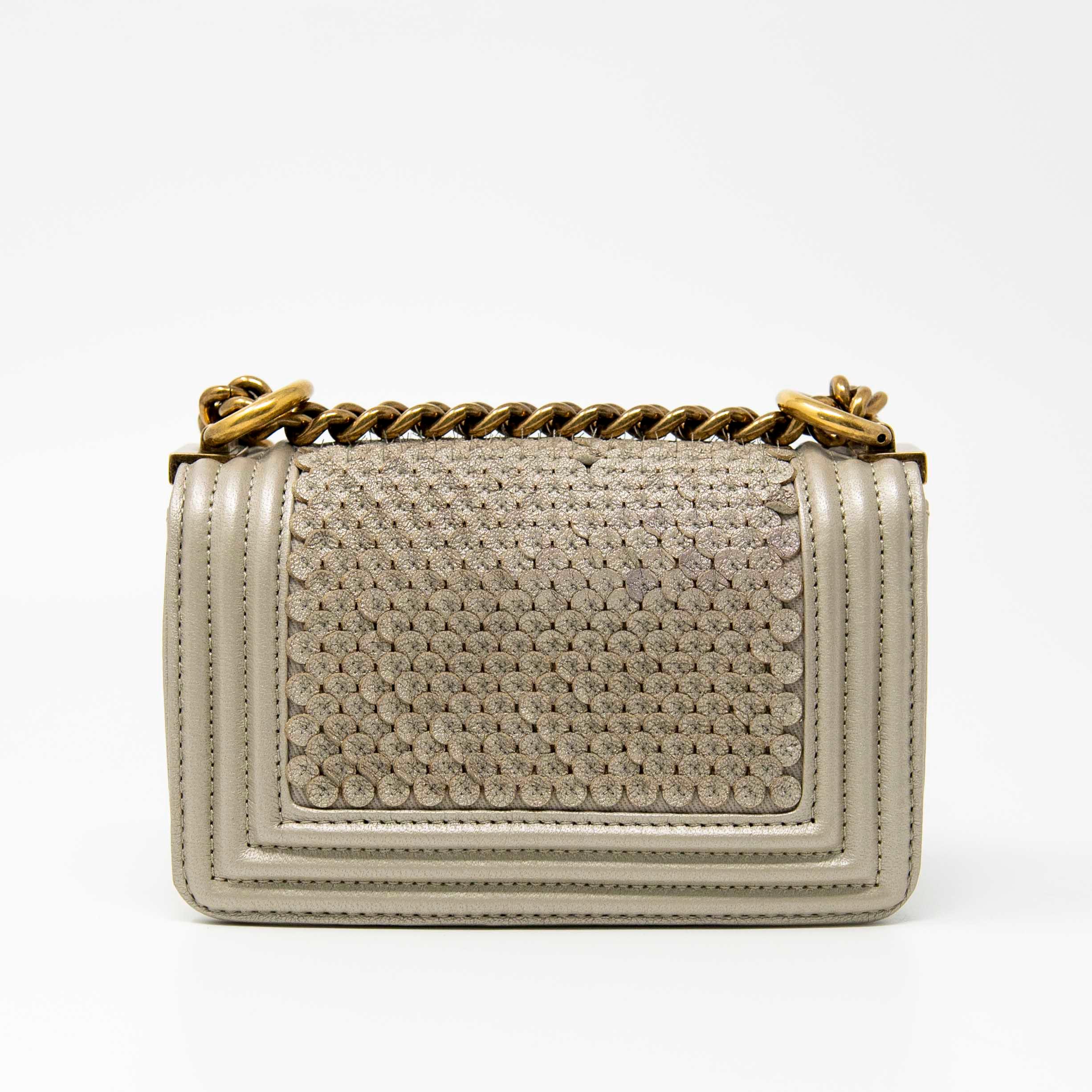 Chanel Metallic Mini Scaled Boy Bag - Image 3