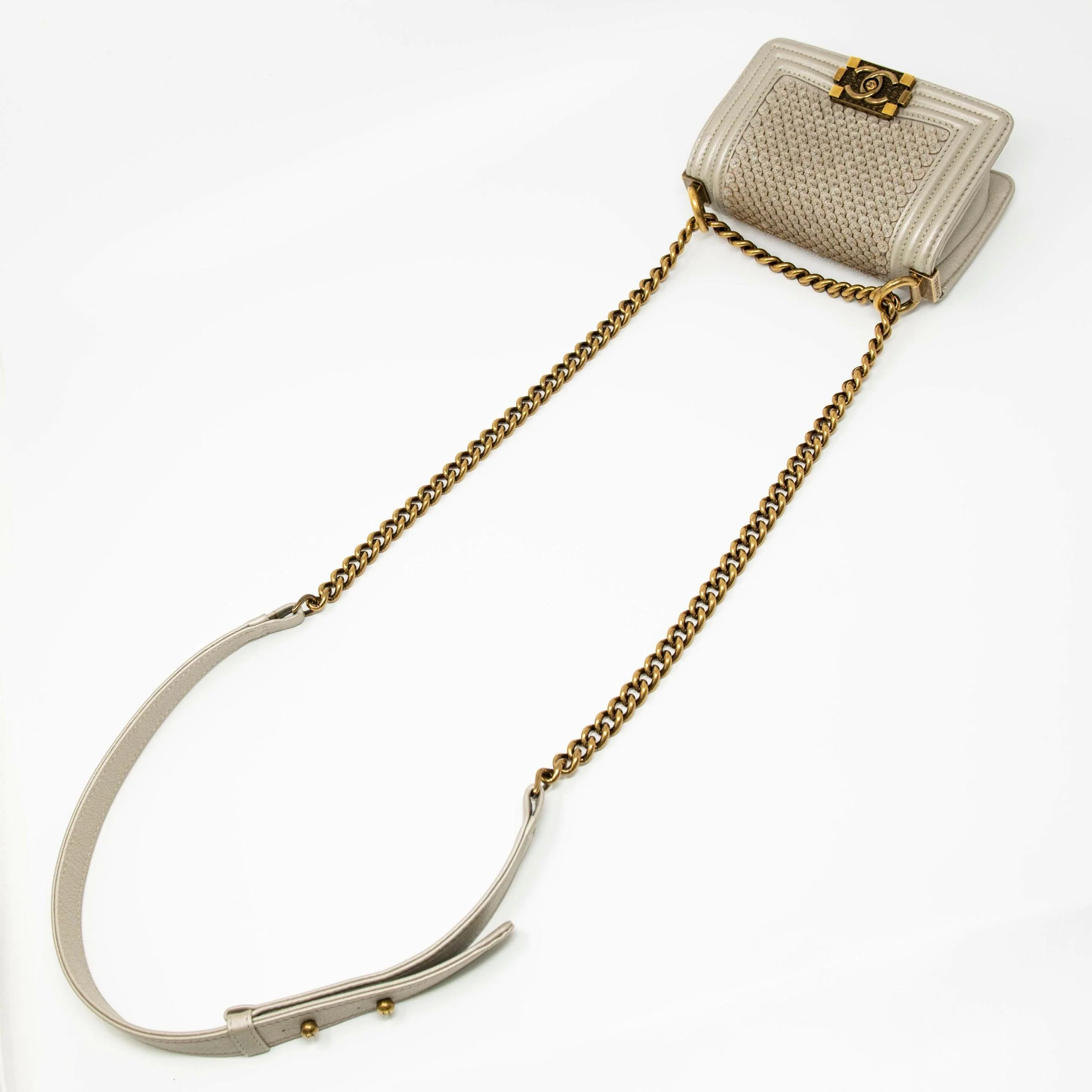 Chanel Metallic Mini Scaled Boy Bag - Image 6