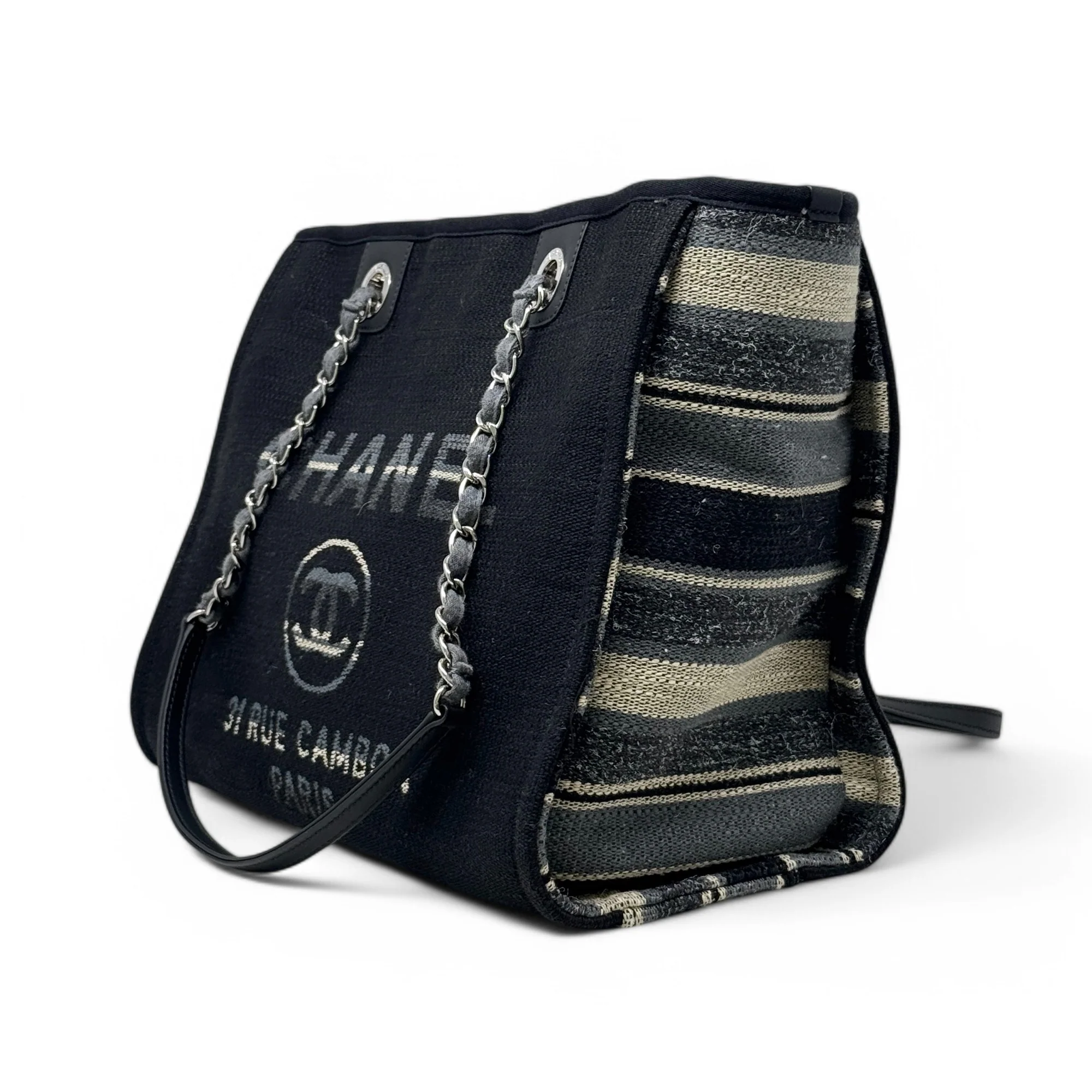 Chanel Black Small Deauville Tote - Image 2