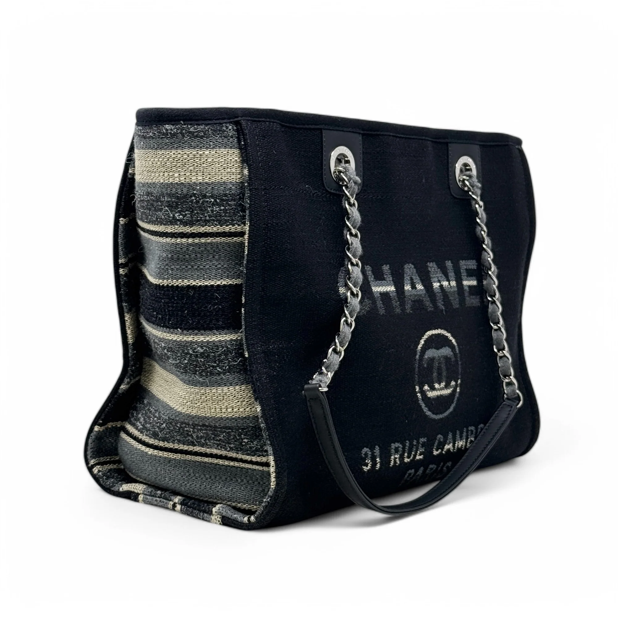 Chanel Black Small Deauville Tote - Image 4
