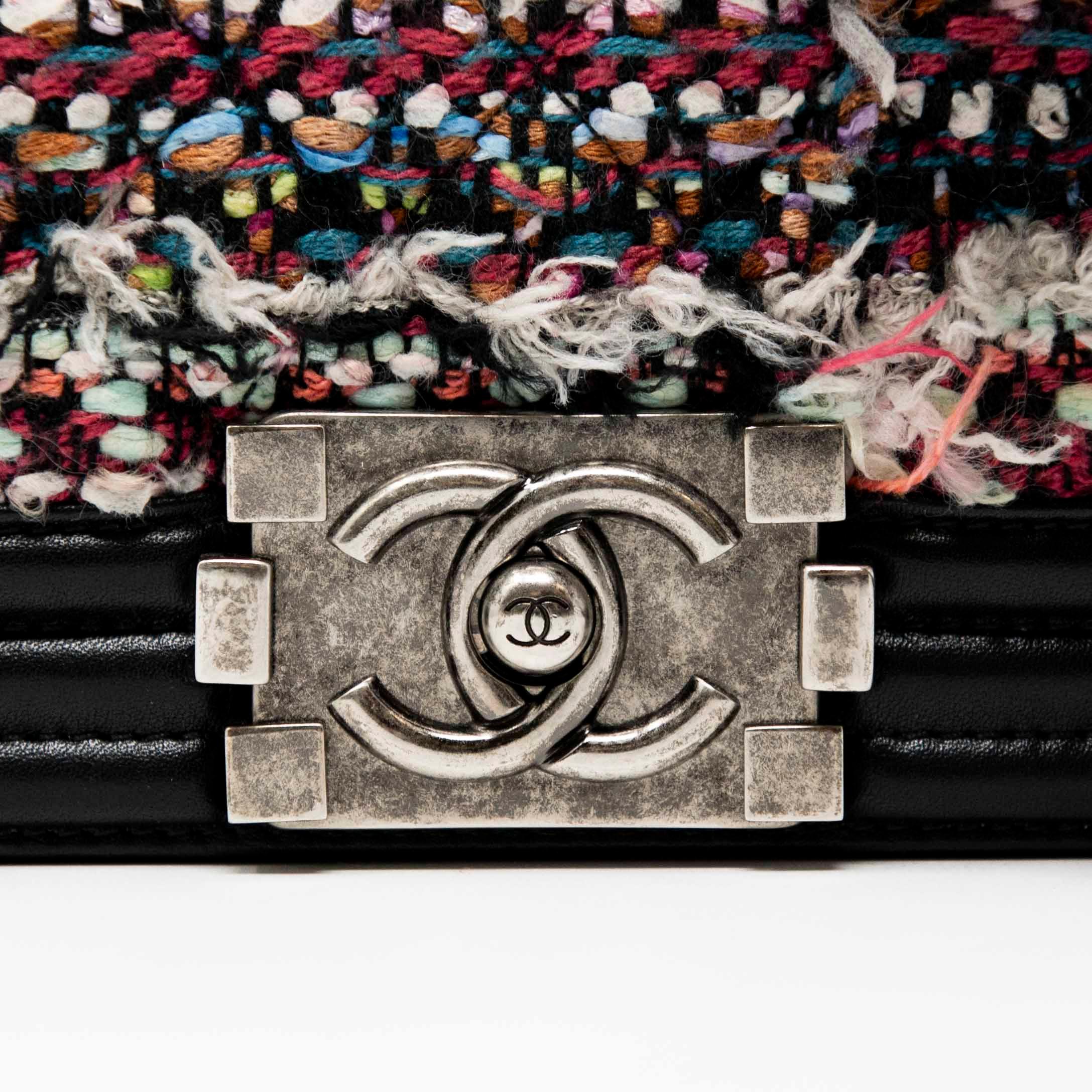 Chanel Multicolour Tweed Small Boy Bag - Image 6