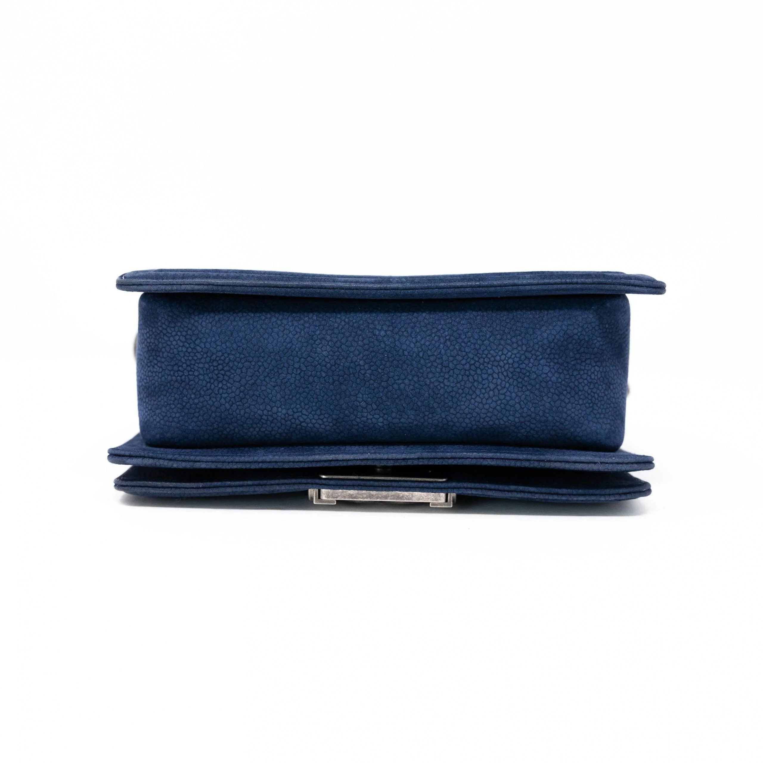 Chanel Blue Suede Small Boy Bag - Image 5