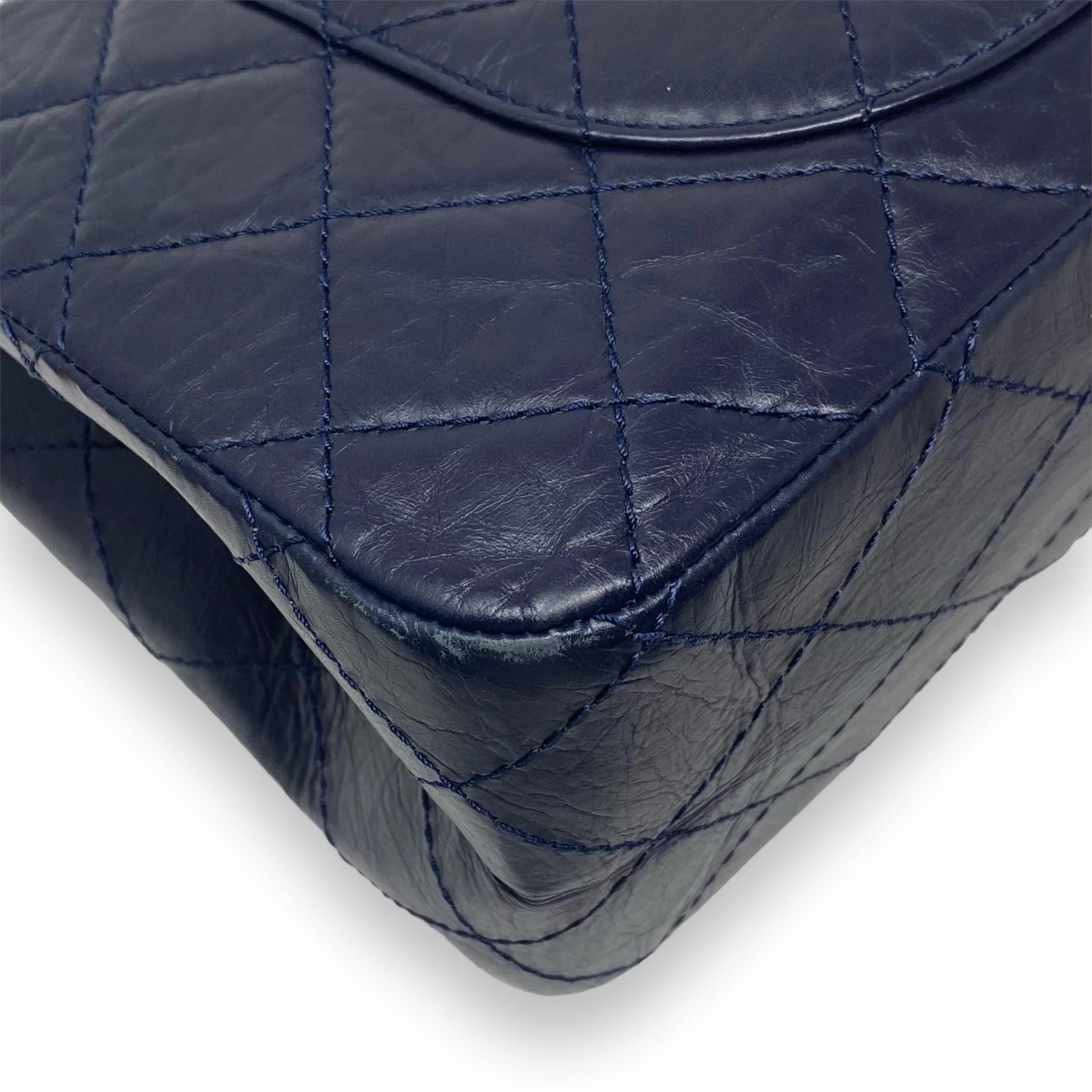 Chanel Navy Crinkled Calfskin 2.55 Reissue 227 - Image 11