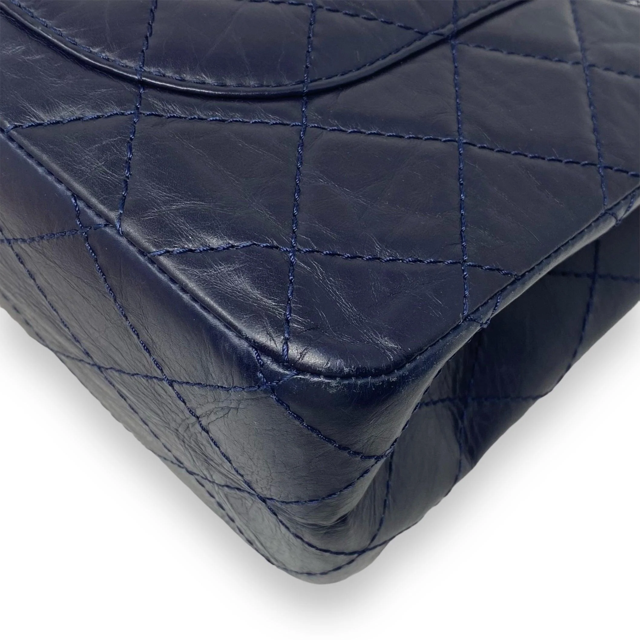 Chanel Navy Crinkled Calfskin 2.55 Reissue 227 - Image 12