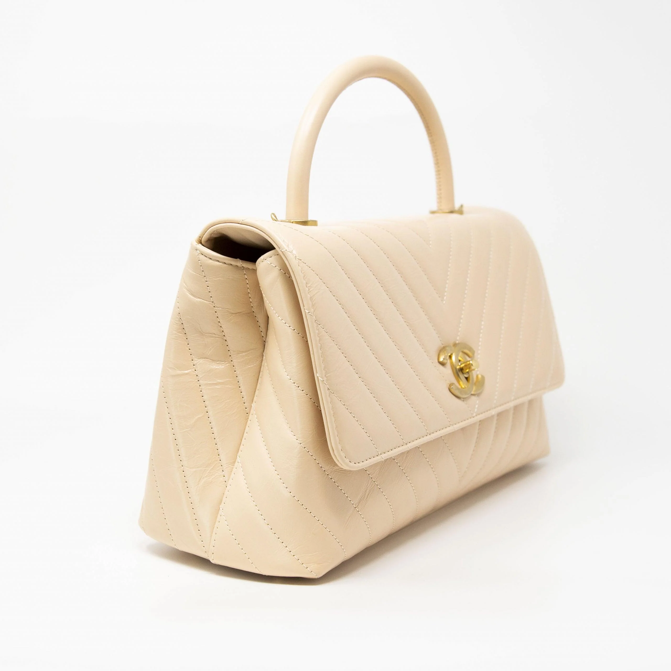 Chanel Beige Medium Coco Handle - Image 4