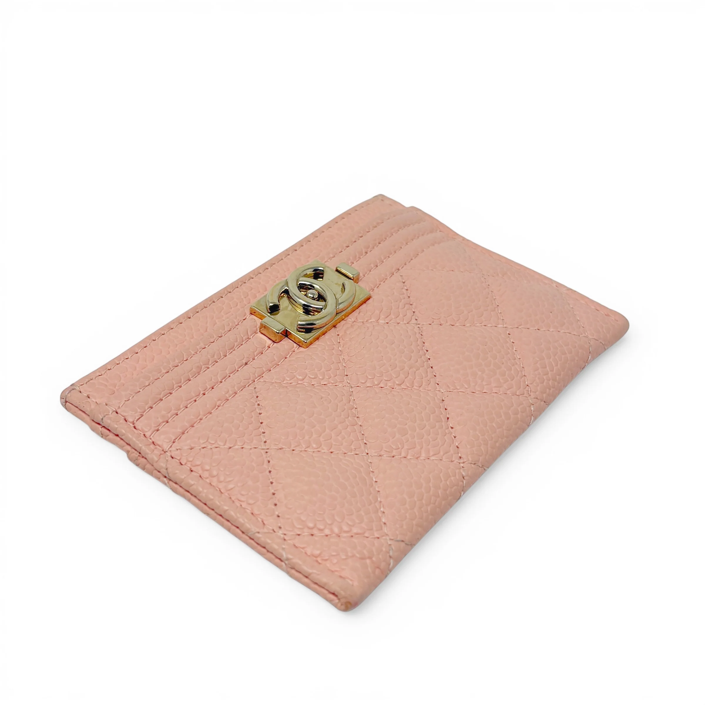 Chanel Peach Caviar Boy Cardholder - Image 4