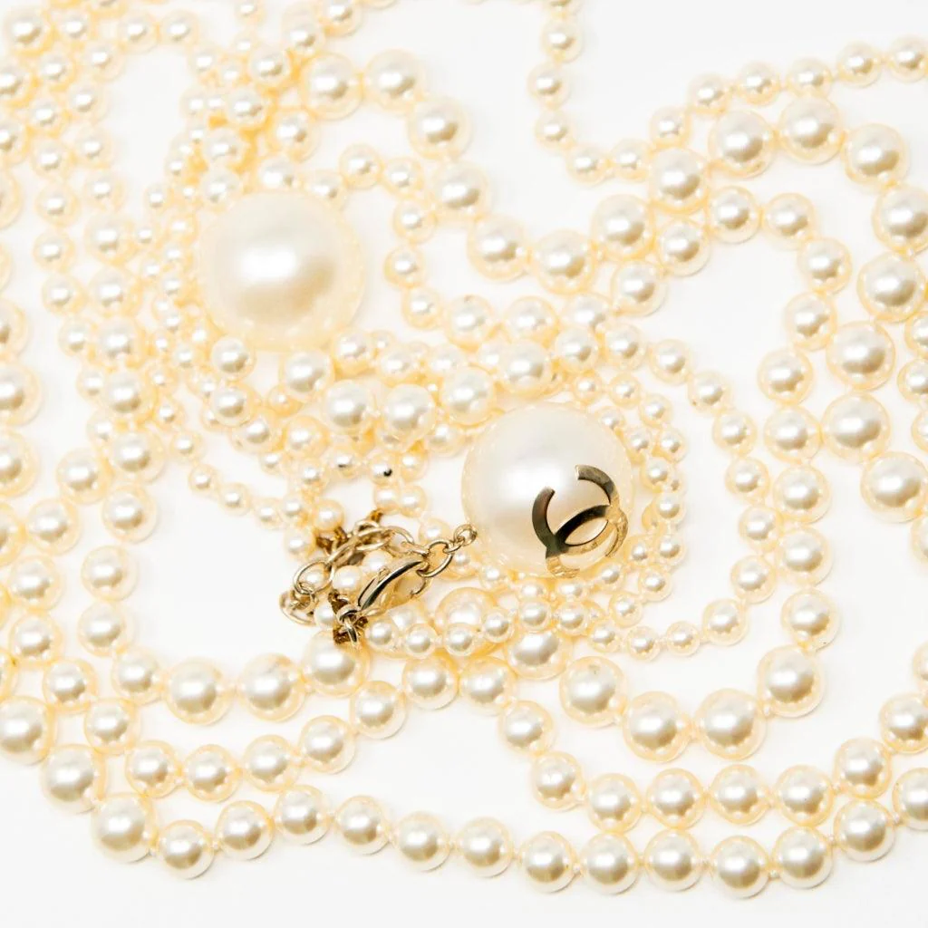 Chanel Pearl CC Long Multi-Strand Necklace - Image 4